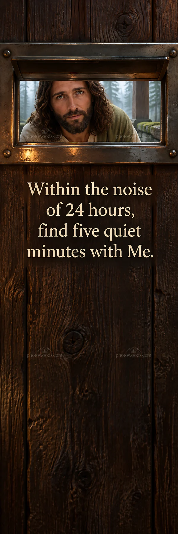 Jesus Christ invites for quiet moments in daily life - AI-generated stock image