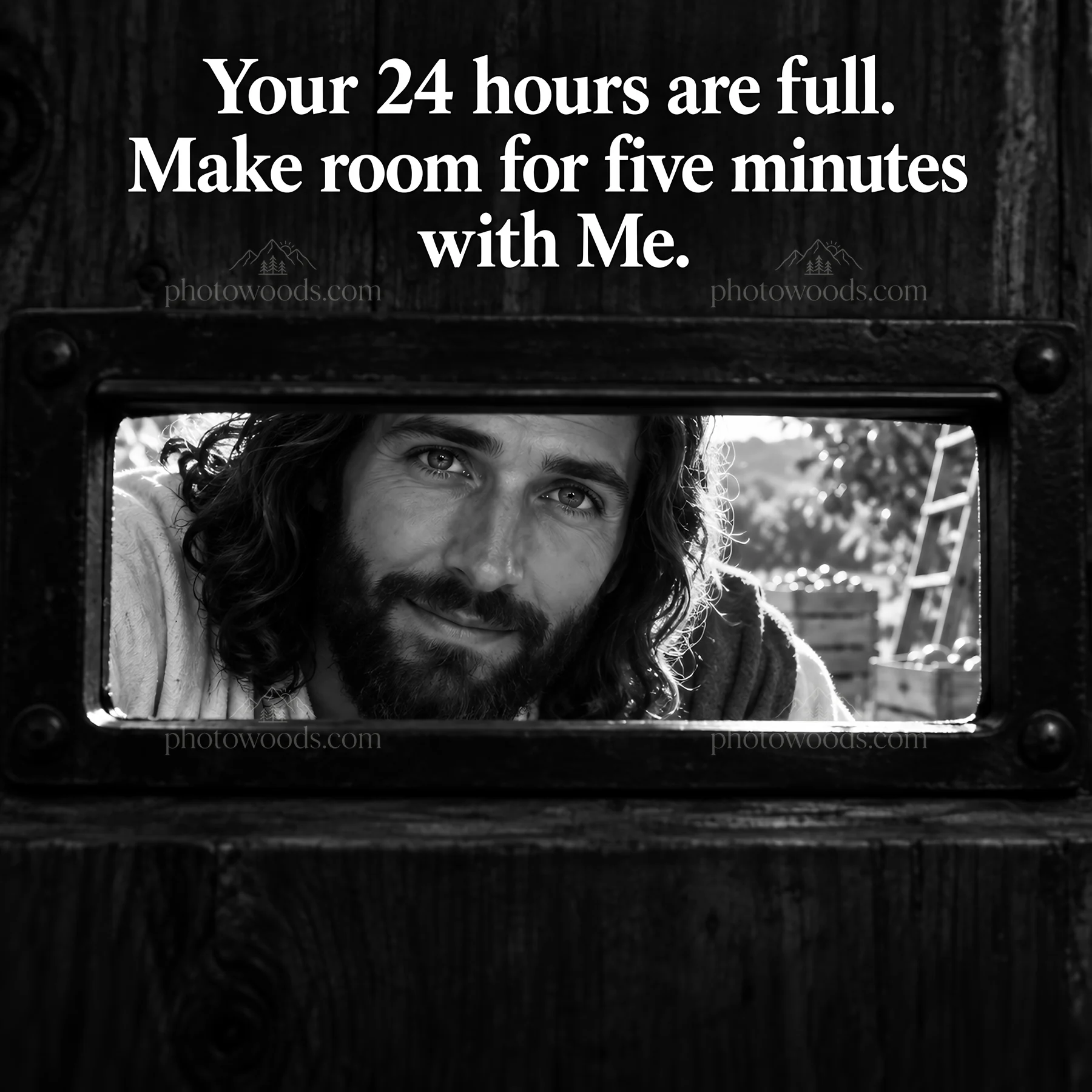 Jesus Christ offers a moment of connection and reflection - AI-generated stock image