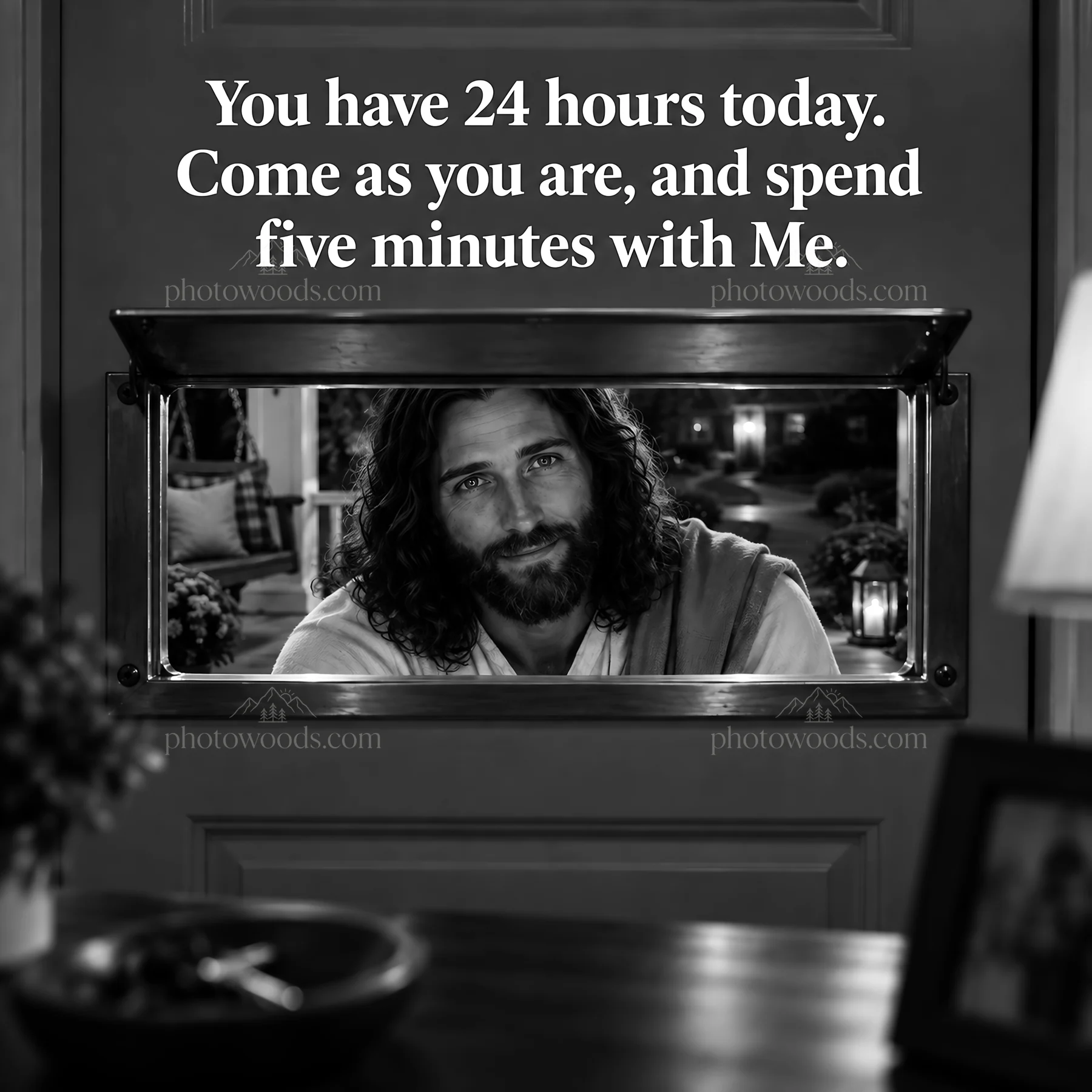 Jesus Christ invites you to spend time with Him - AI-generated stock image
