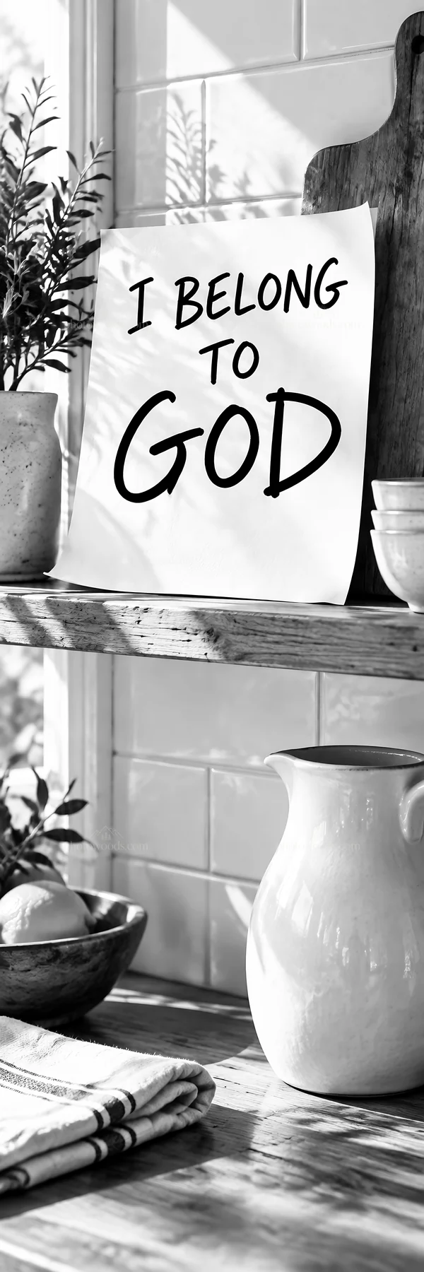 Jesus Christ message of belonging in a home setting - AI-generated stock image