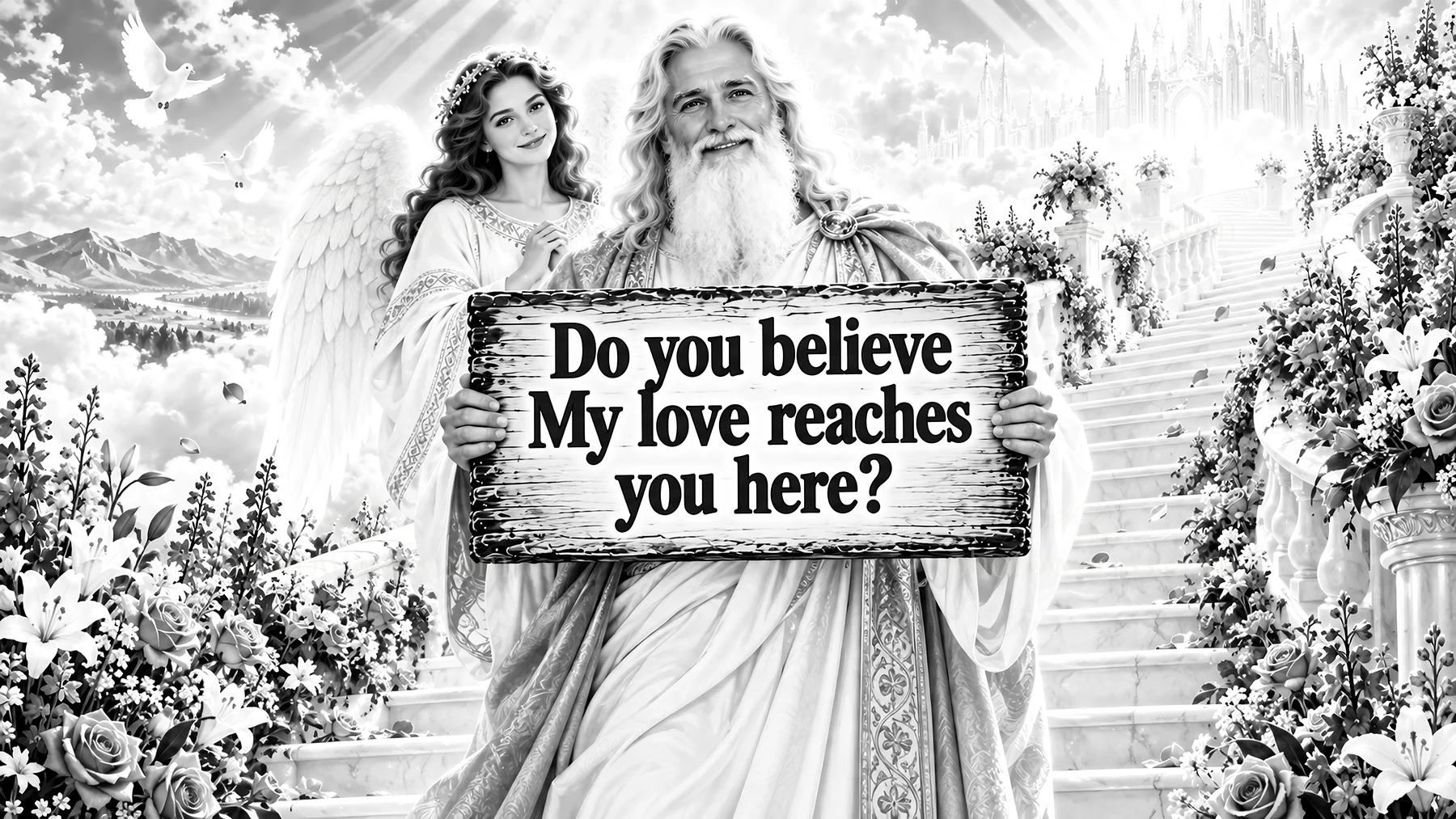 Jesus Christ asking about belief in His love - AI-generated stock image