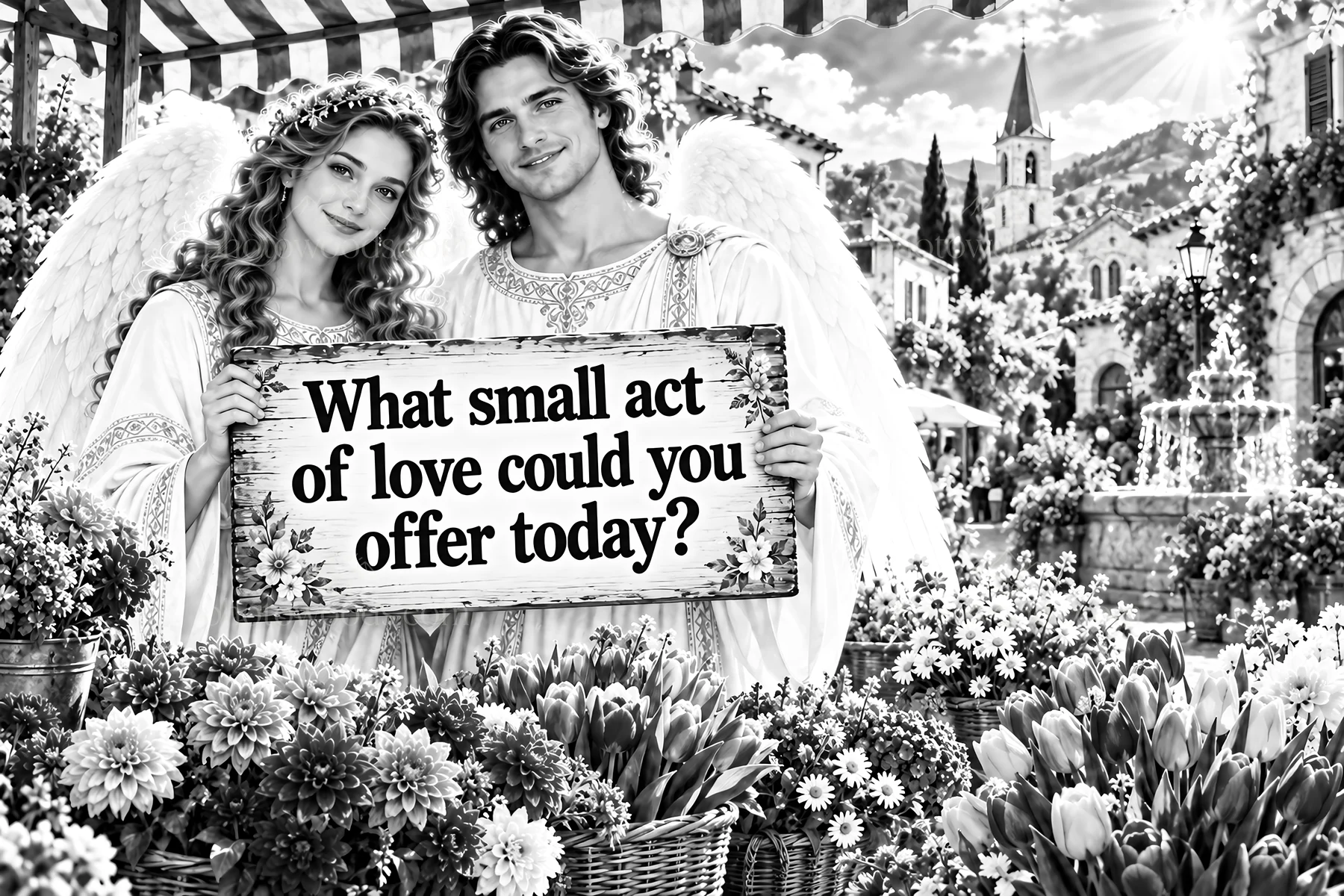 Jesus Christ sharing a message of love and kindness - AI-generated stock image
