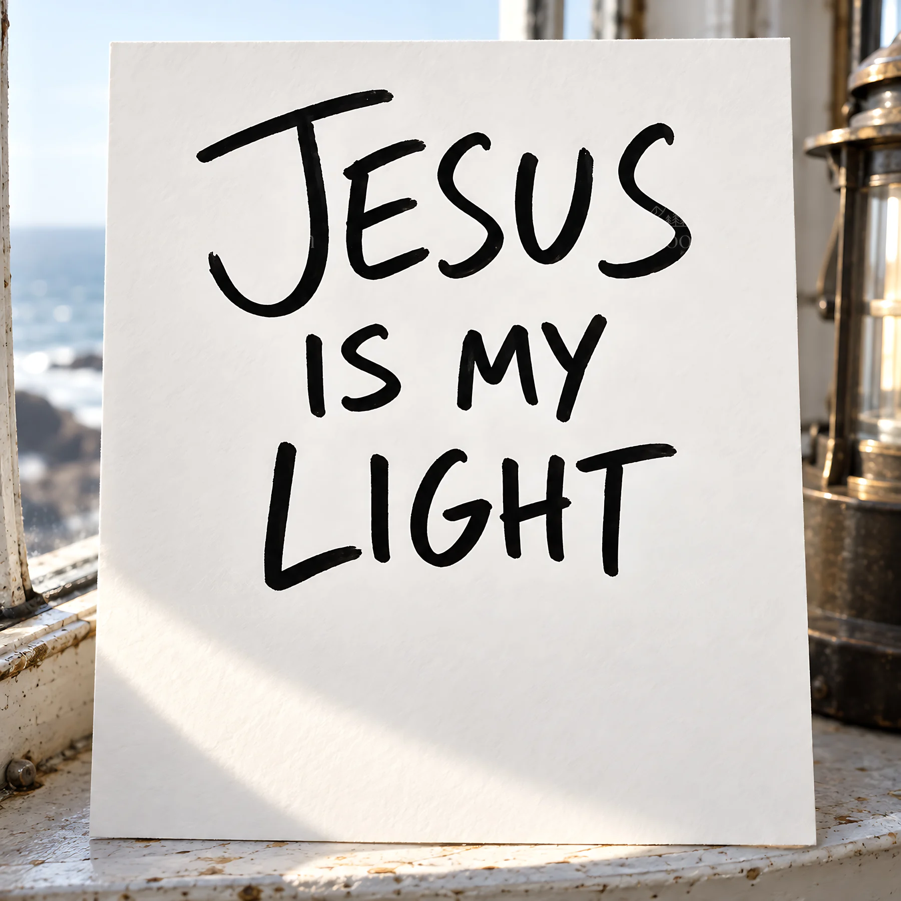 Jesus Christ is my light - AI-generated stock image
