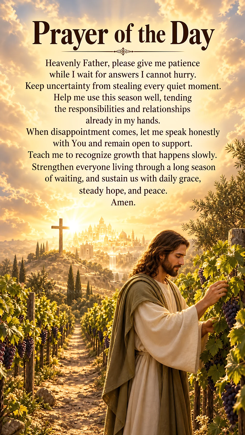 Jesus Christ guiding through a season of faith and patience - AI-generated stock image