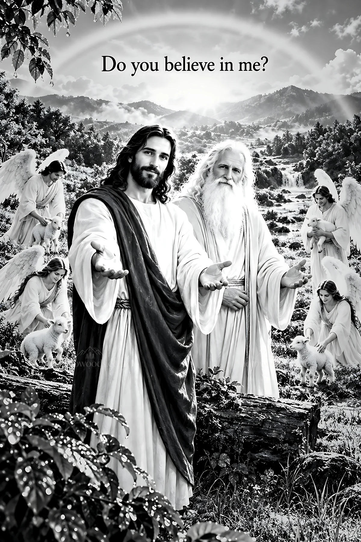 Do you believe in me in rainbow valley - AI-generated stock image