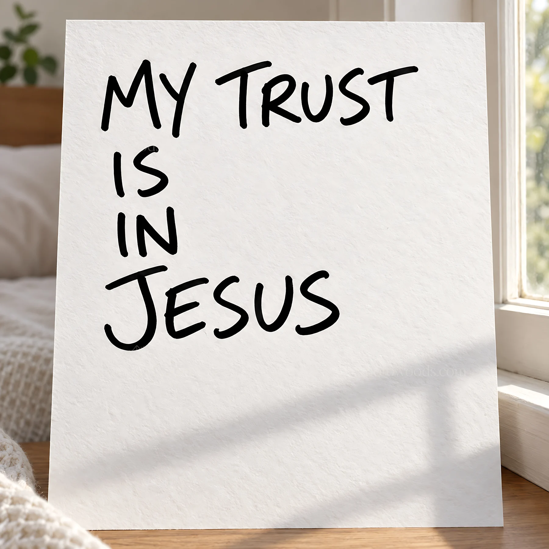 My trust is in Jesus Christ - AI-generated stock image