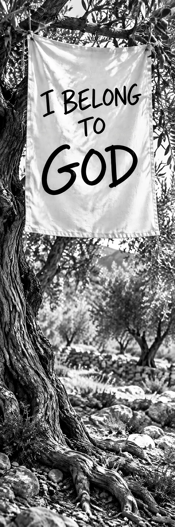 Jesus Christ shows belonging to God through faith - AI-generated stock image