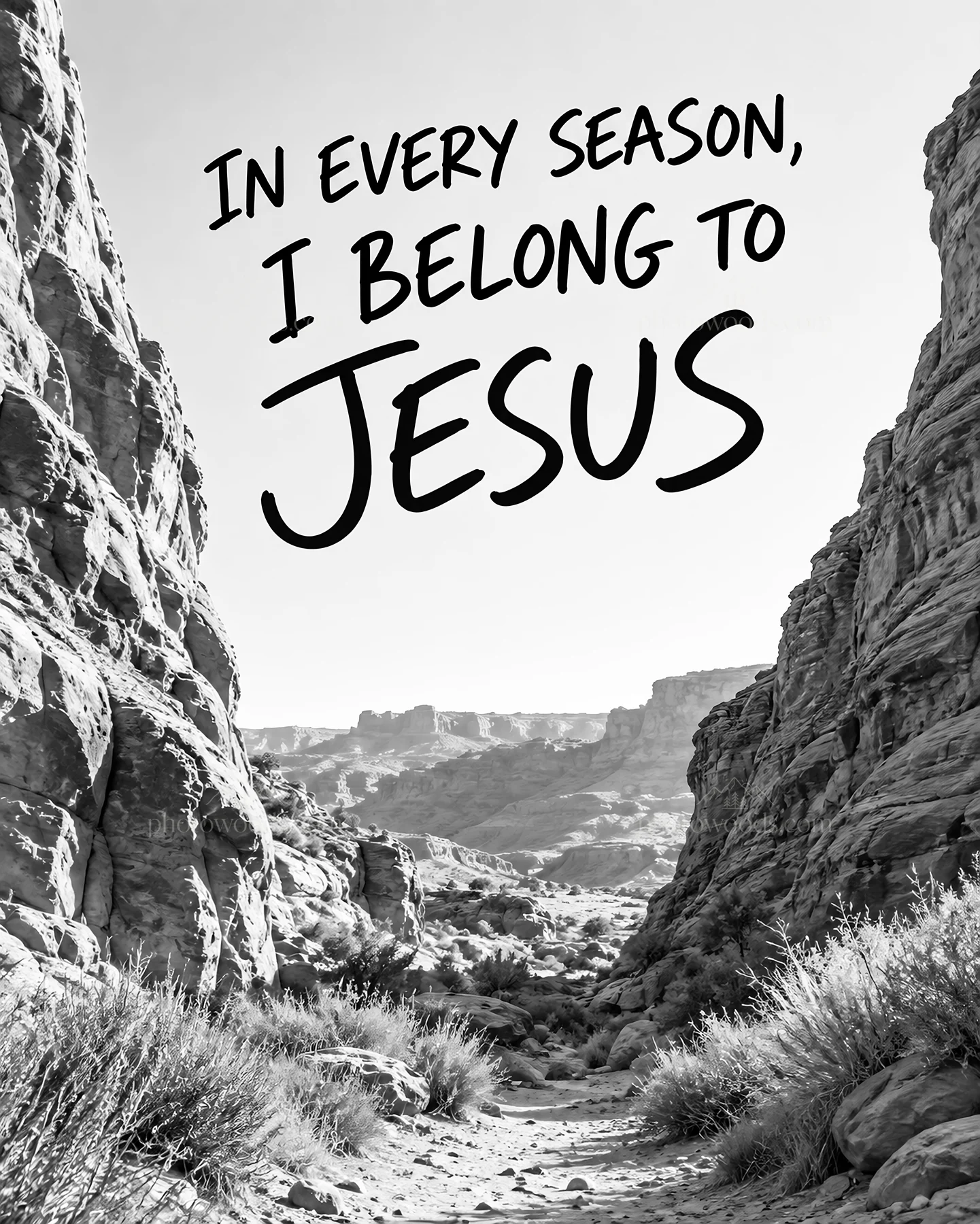 In every season, I belong to Jesus Christ - AI-generated stock image