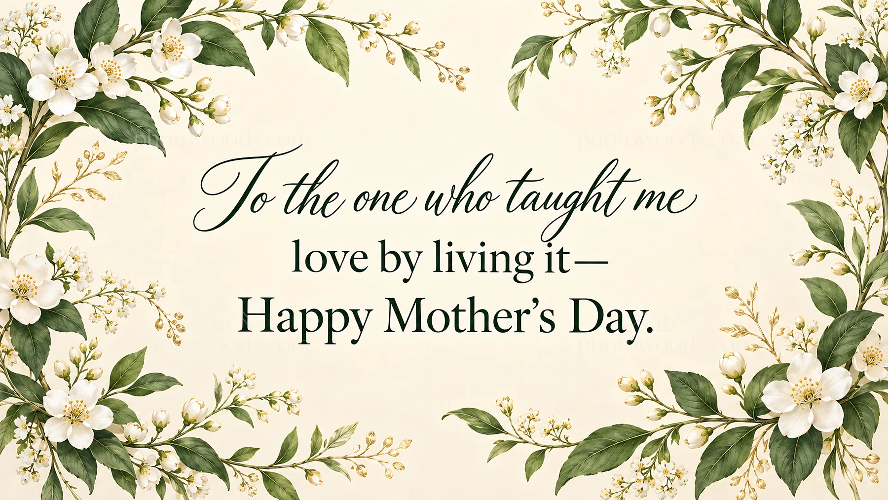 Floral Mother's Day Greeting with Loving Message - AI-generated stock image
