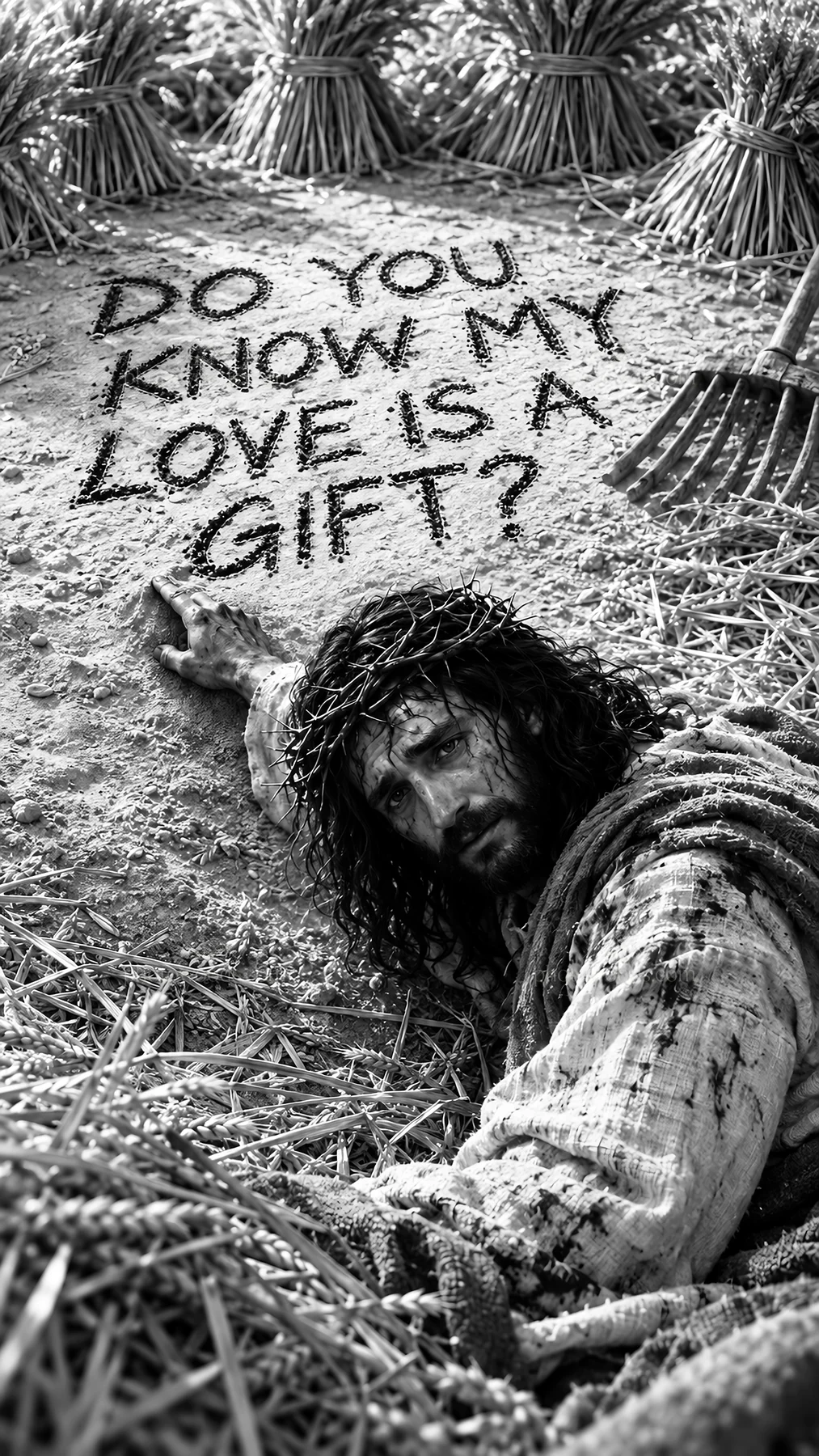 Jesus Christ expressing love and sacrifice - AI-generated stock image