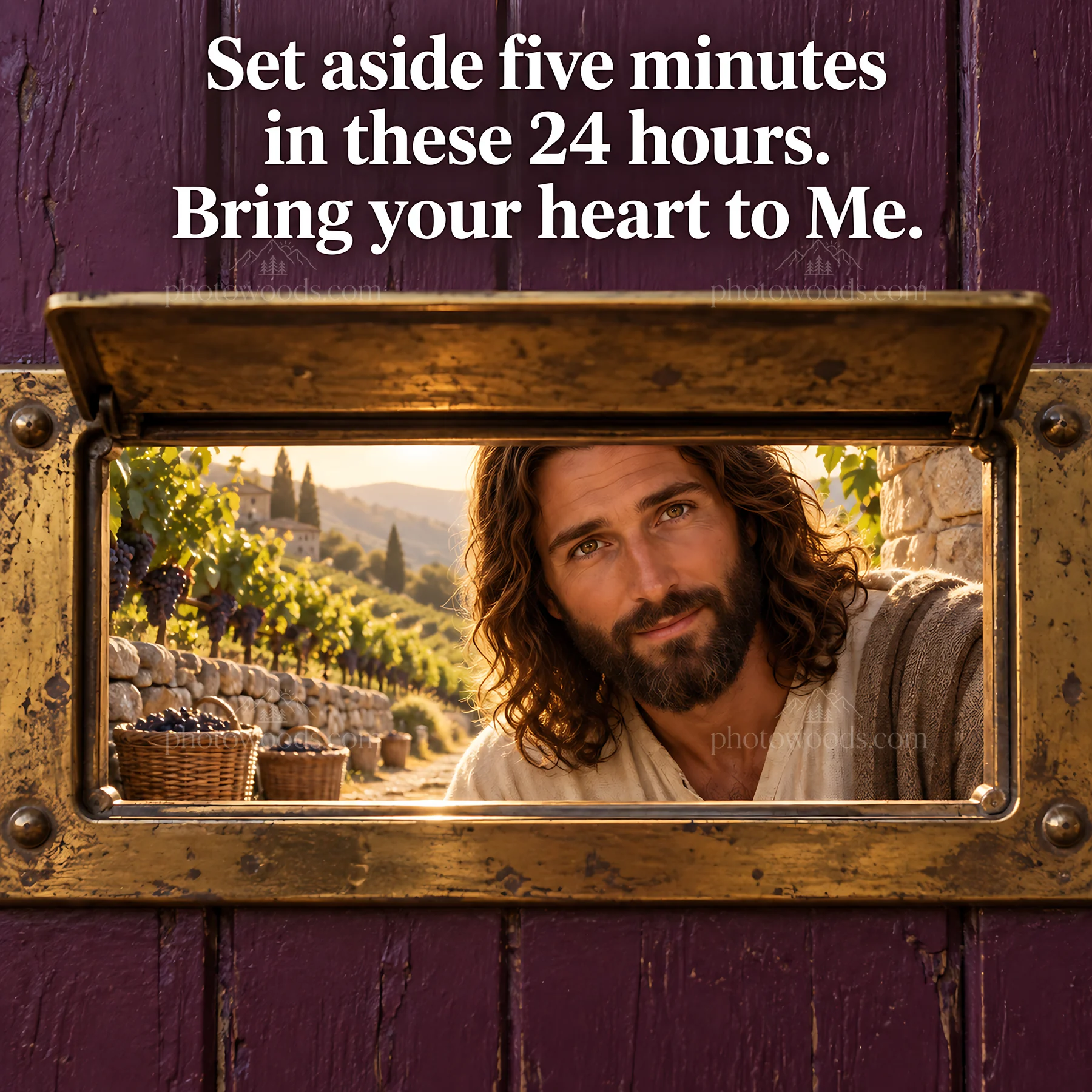 Jesus Christ invites viewers to connect in prayer - AI-generated stock image