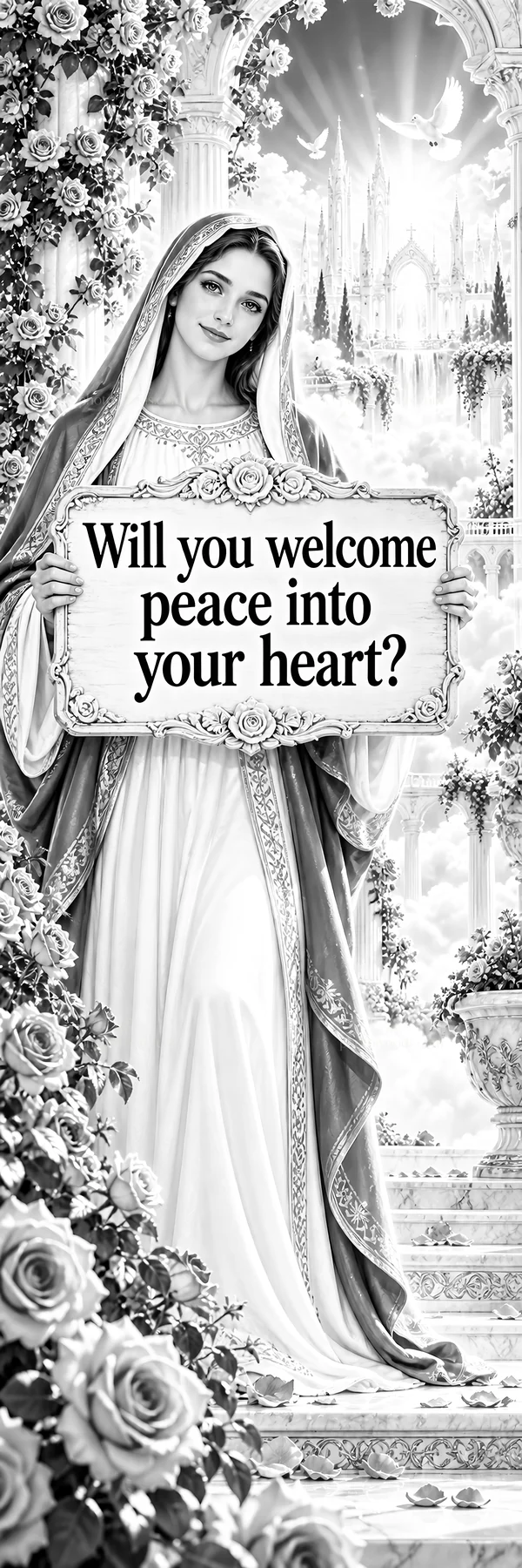 Jesus Christ offering a message of peace to the viewer - AI-generated stock image