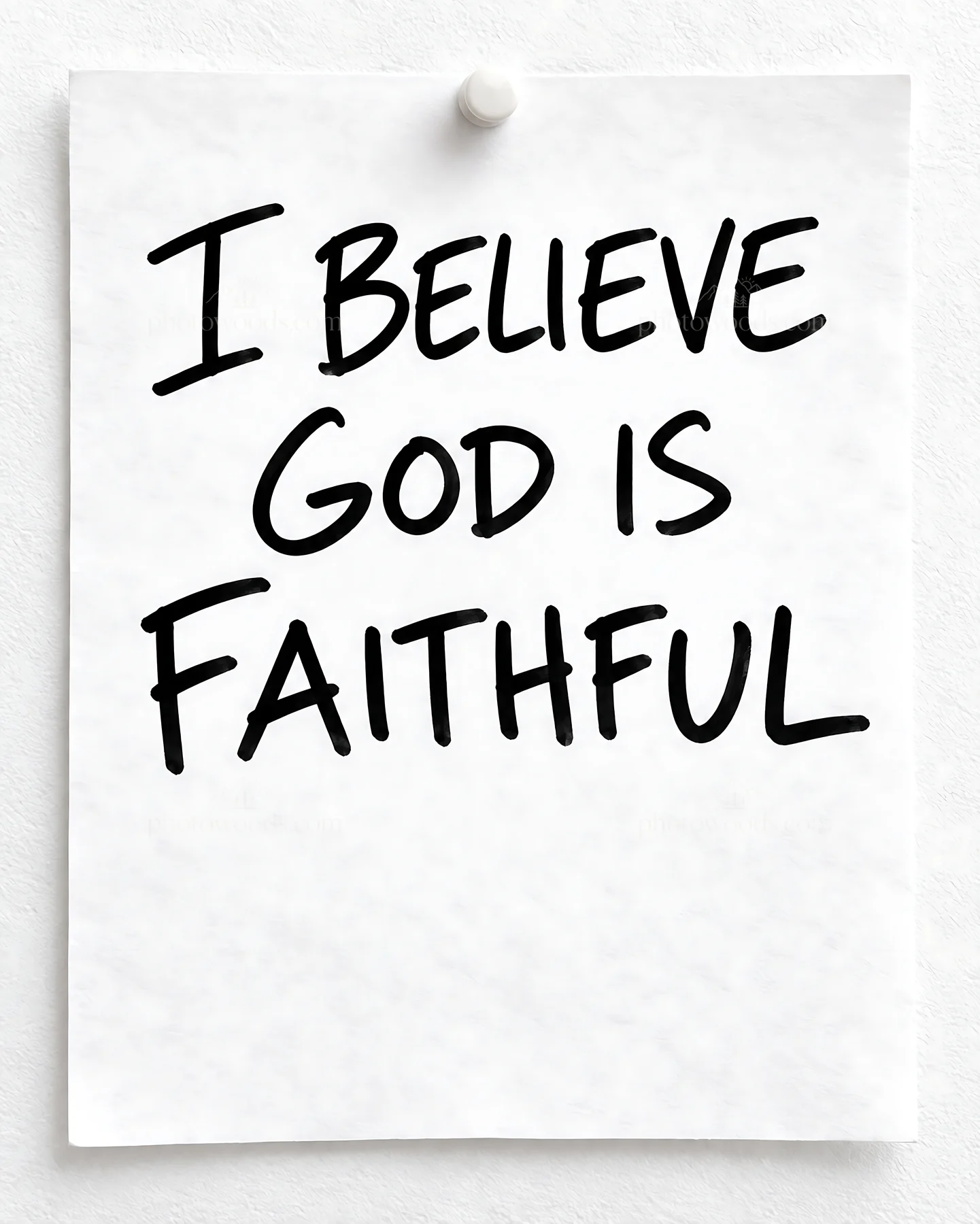 Jesus Christ message of faith on a note - AI-generated stock image