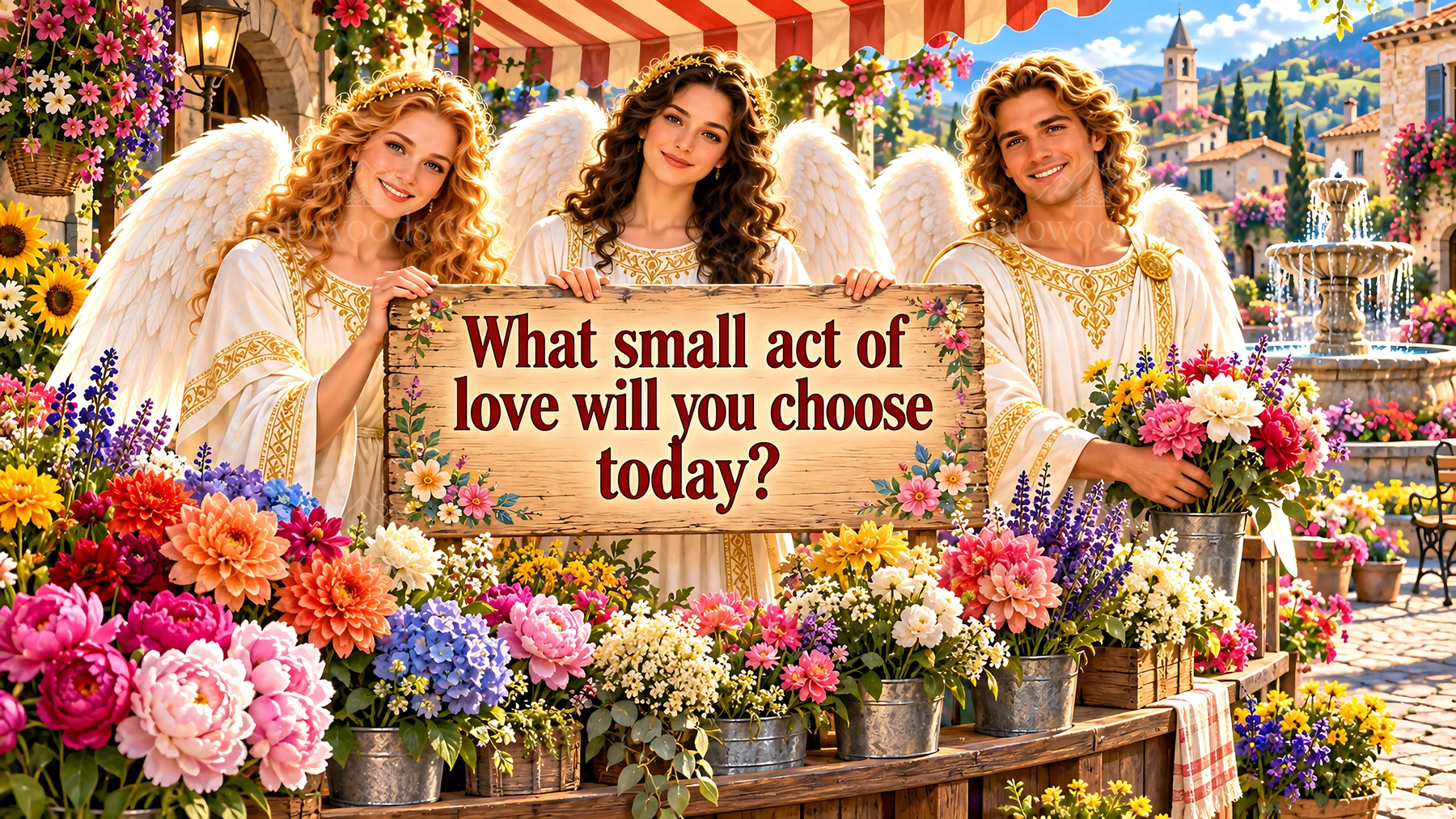 Jesus Christ invites to choose acts of love today - AI-generated stock image