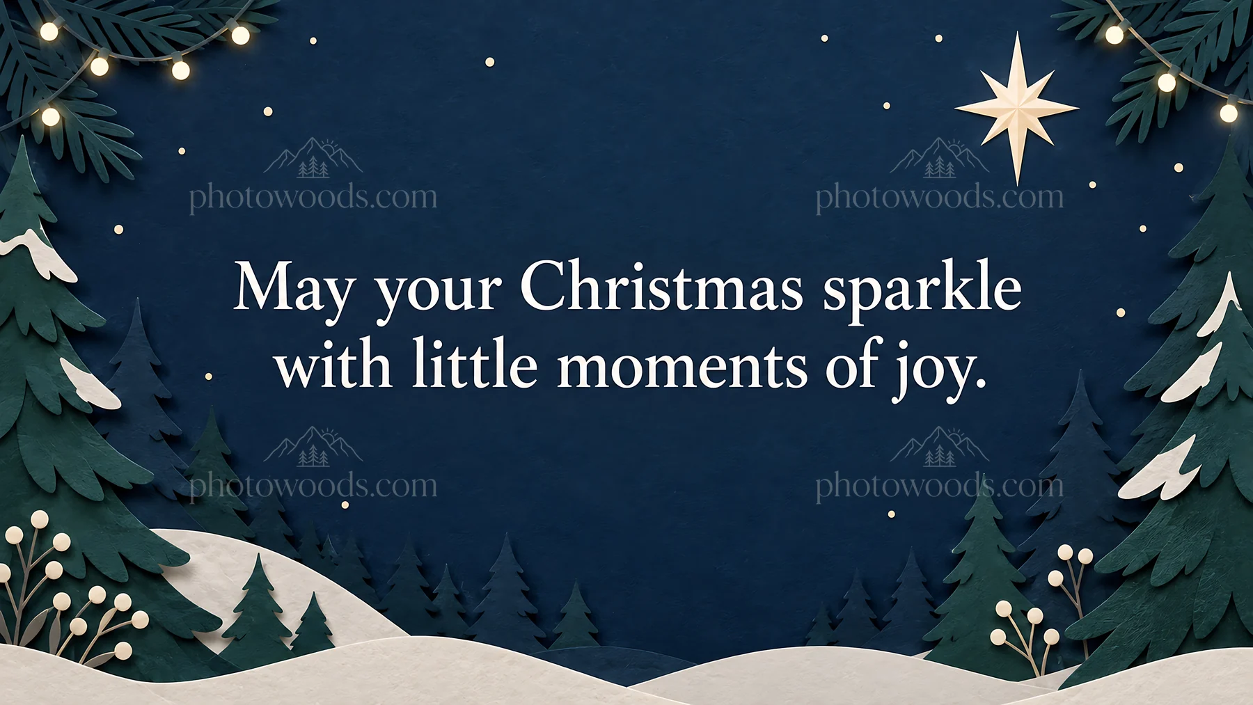 Christmas Greeting with Little Moments of Joy - AI-generated stock image