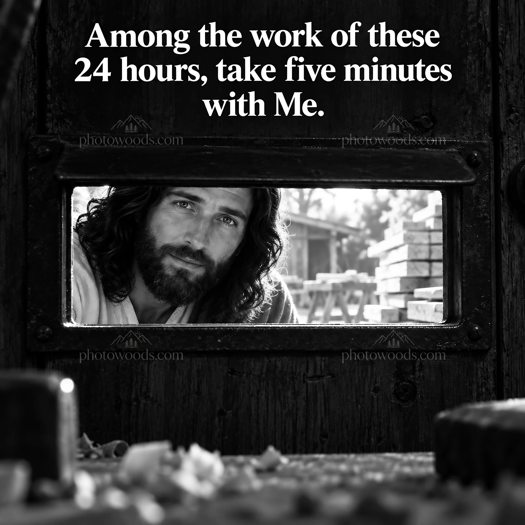 Jesus Christ invites you to spend time with Him - AI-generated stock image