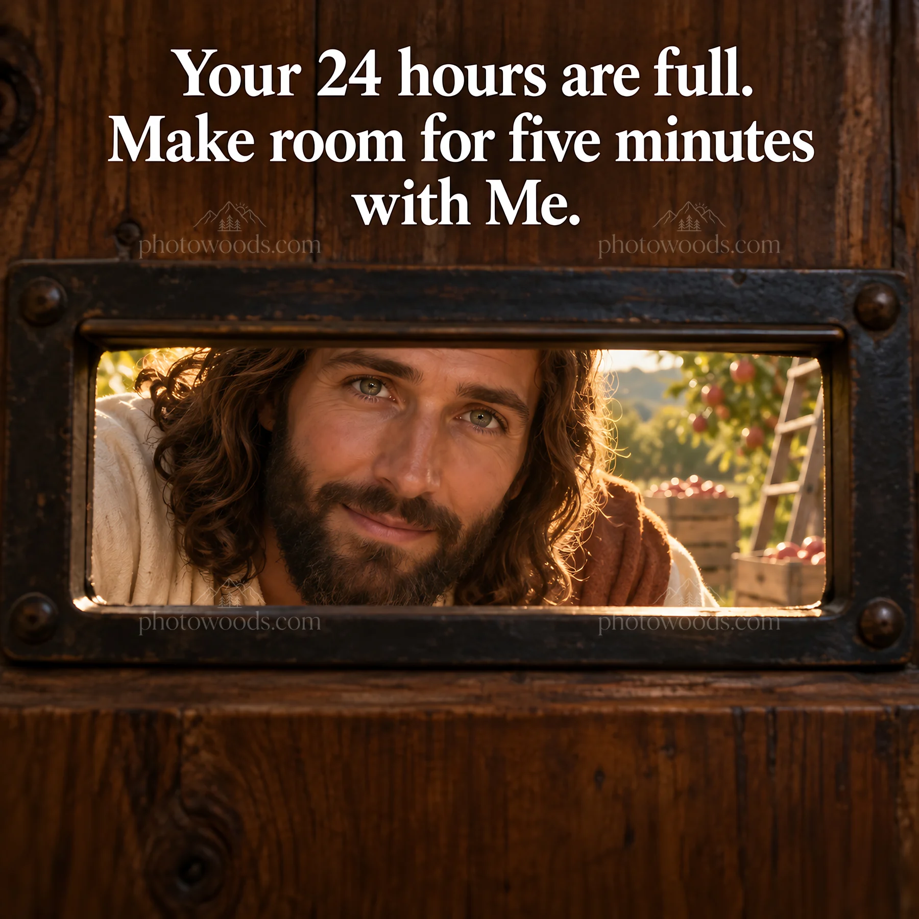 Jesus Christ inviting for a moment of connection - AI-generated stock image