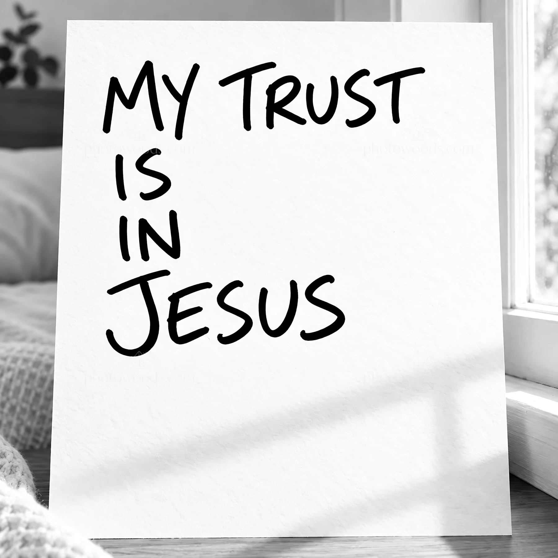 My trust is in Jesus Christ - AI-generated stock image