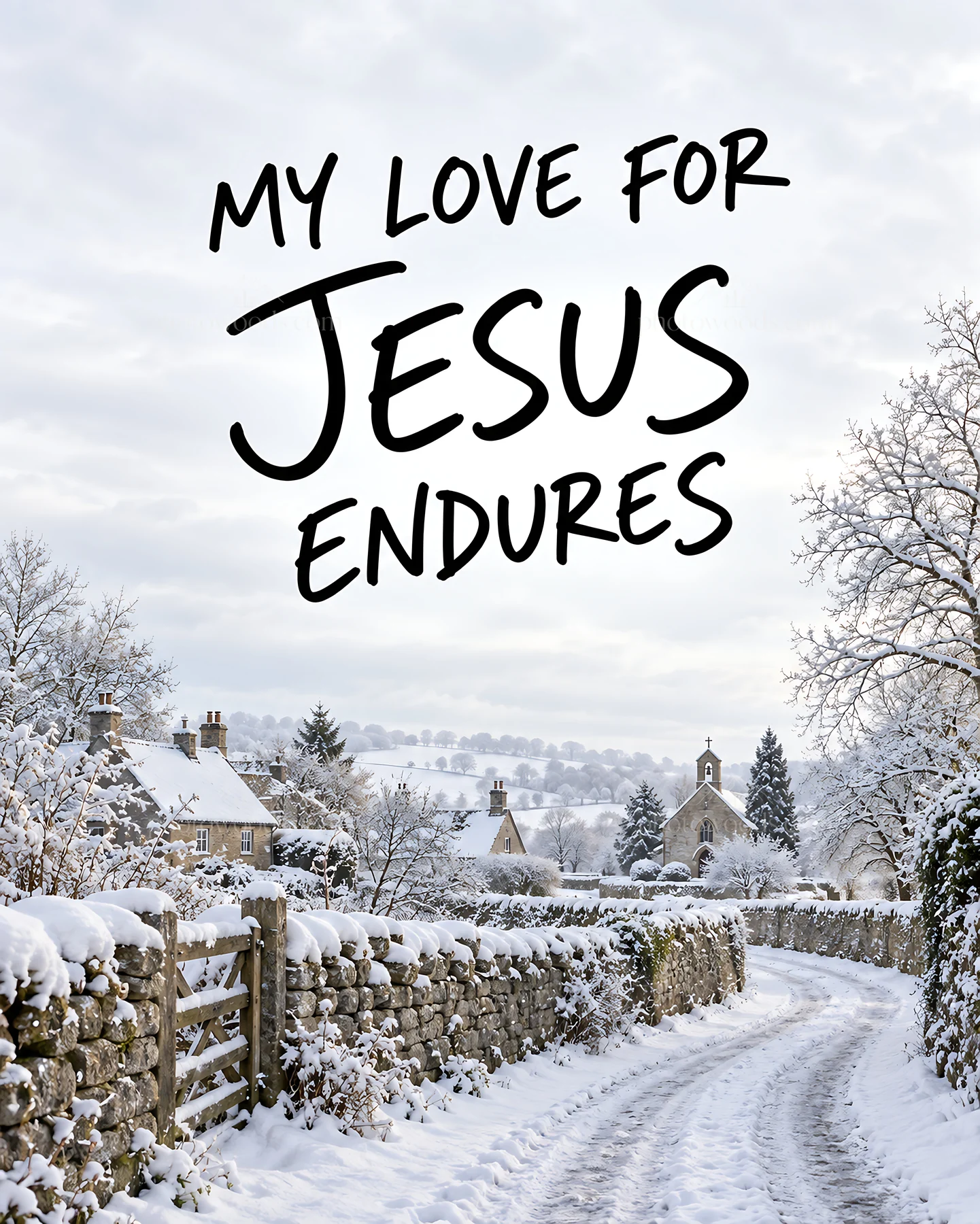 My love for Jesus Christ endures - AI-generated stock image