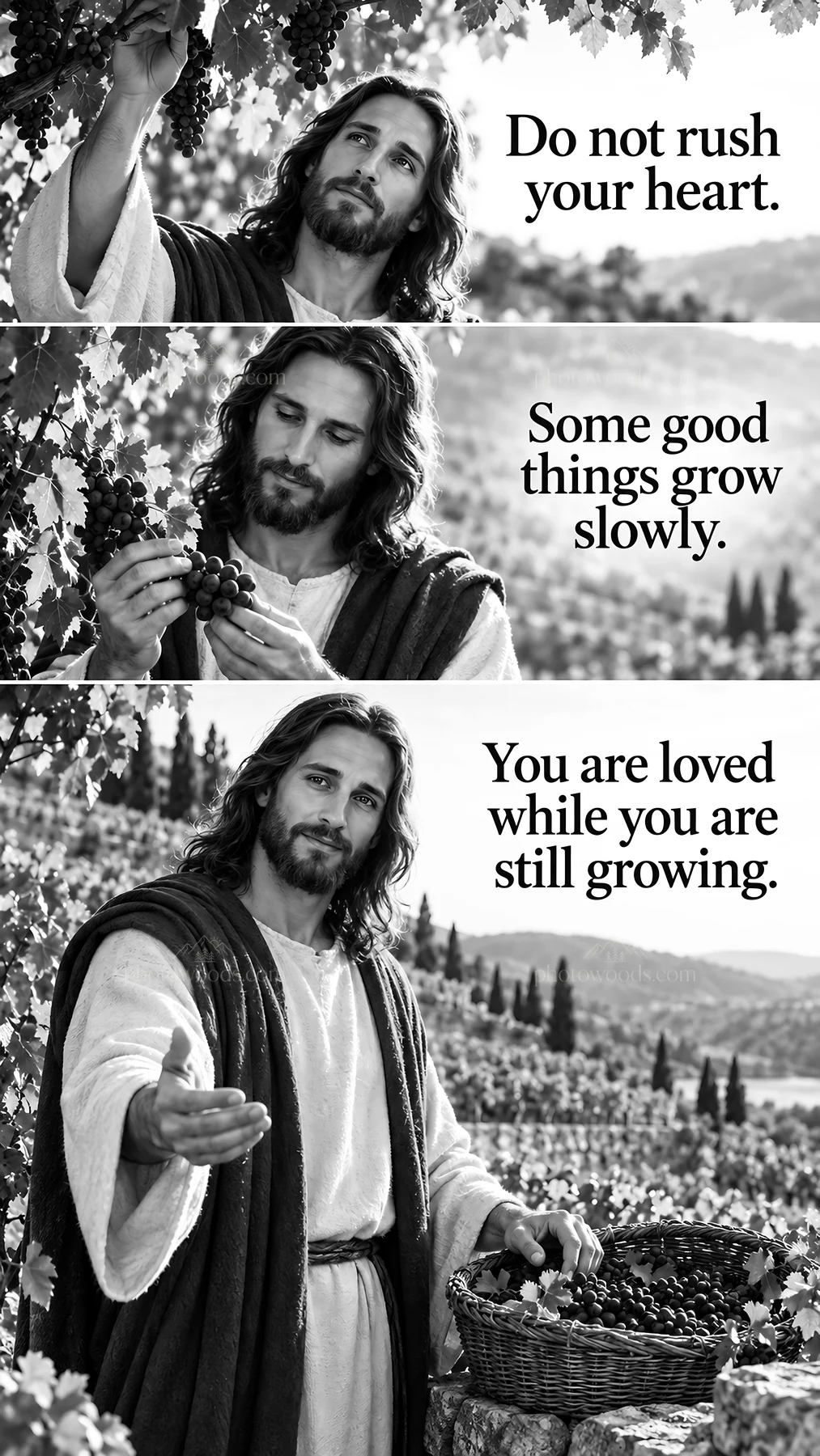 Jesus Christ offers guidance about growth and love - AI-generated stock image
