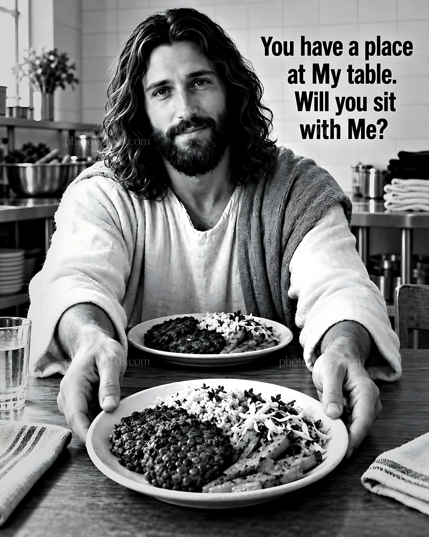 Welcome at the community kitchen - AI-generated stock image