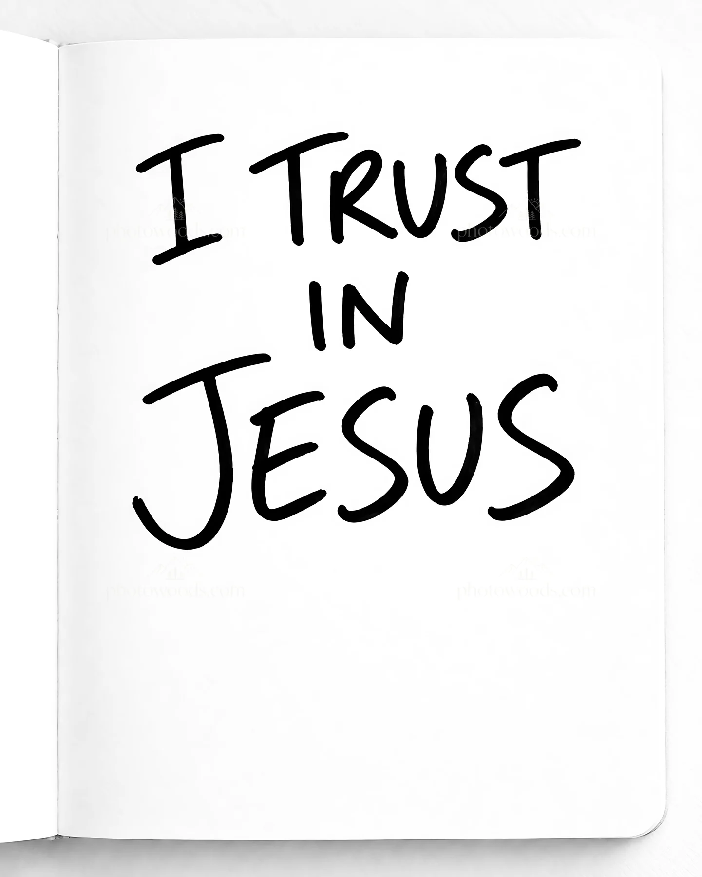 Trust in Jesus Christ message in a devotional setting - AI-generated stock image