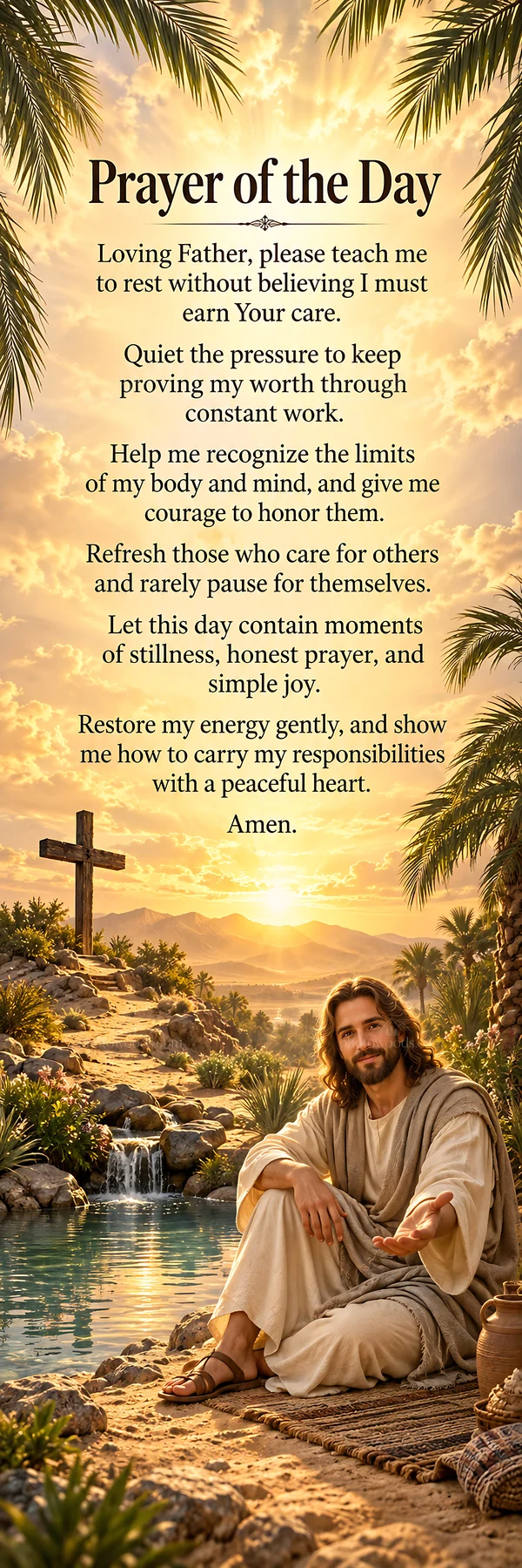 Jesus Christ teaching about prayer and devotion - AI-generated stock image