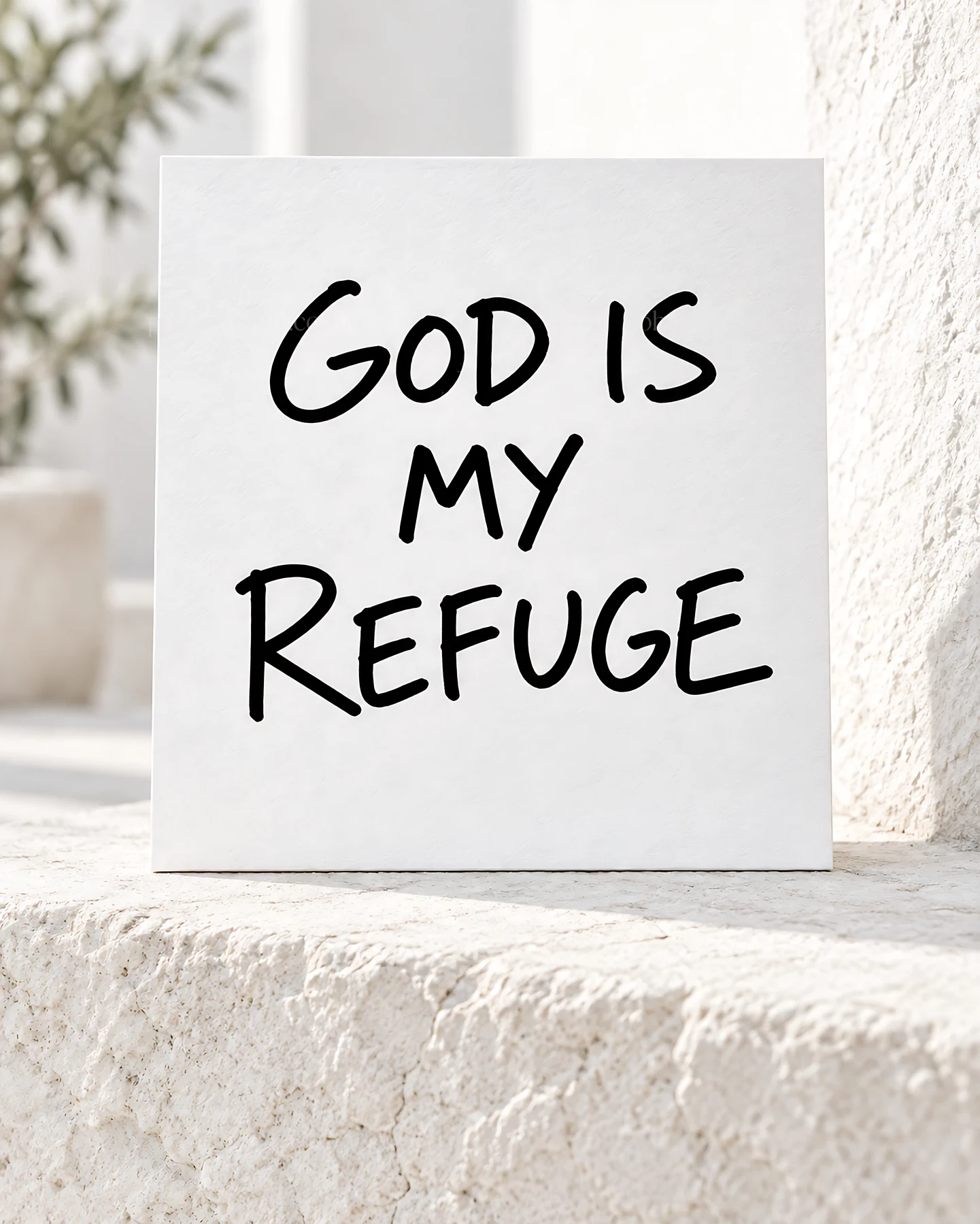 Jesus Christ offers refuge - AI-generated stock image