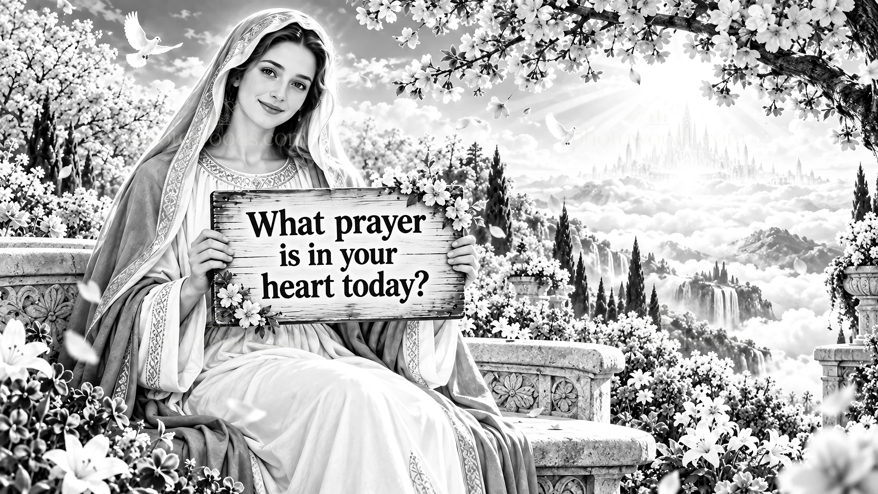 Jesus Christ asking what prayer is in your heart today - AI-generated stock image