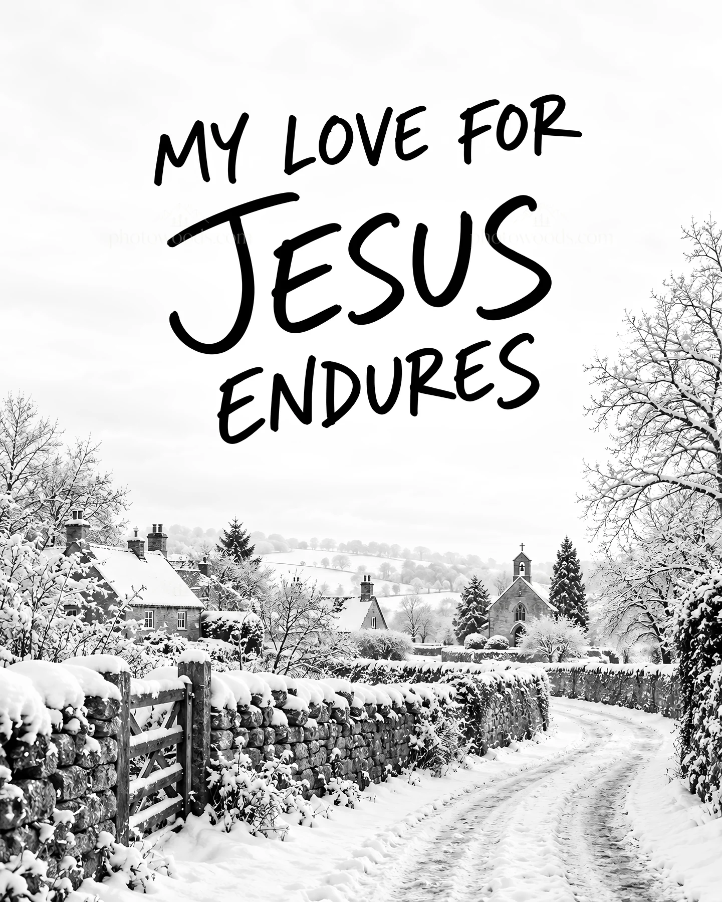 My love for Jesus Christ endures - AI-generated stock image