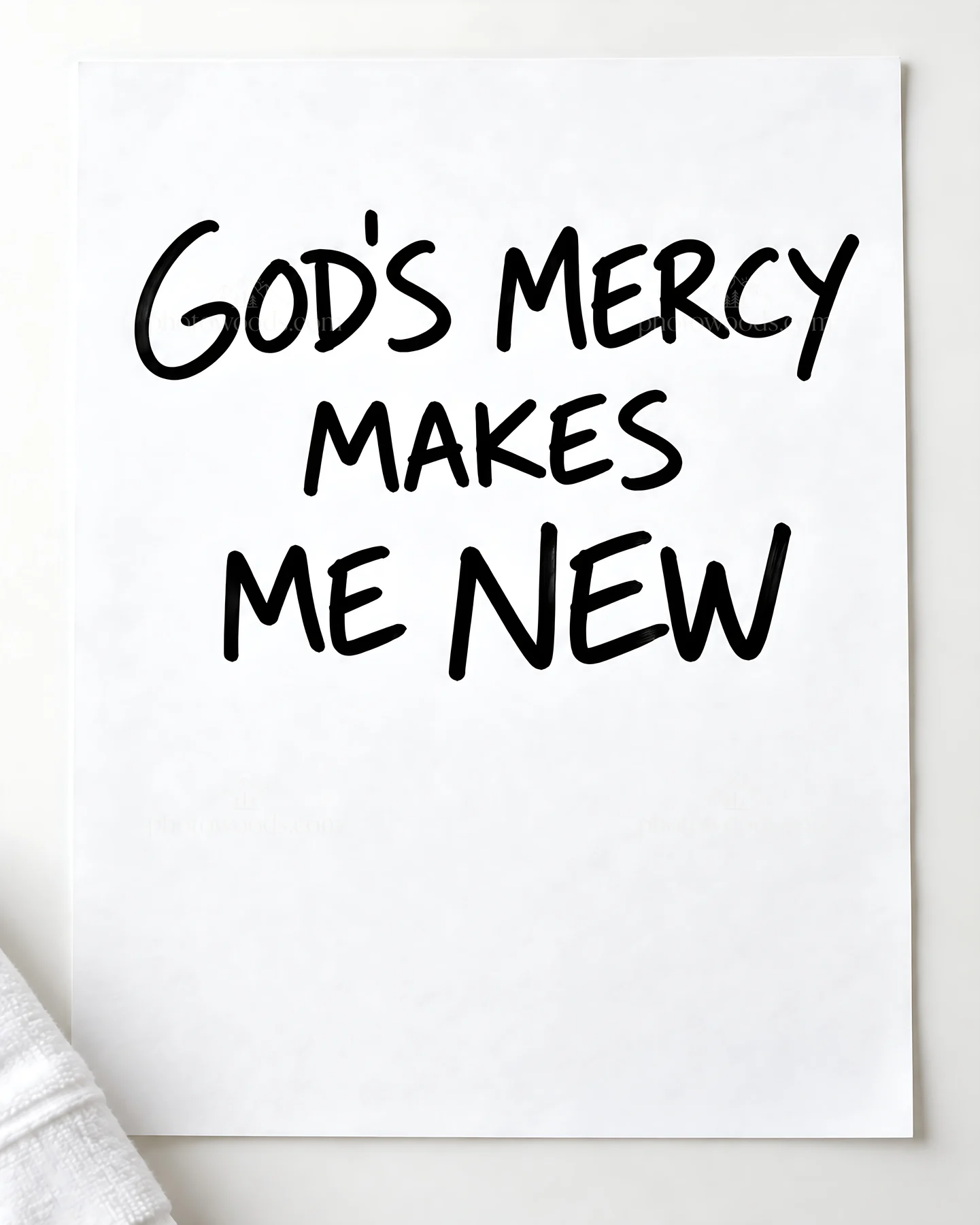 God's mercy makes me new - AI-generated stock image