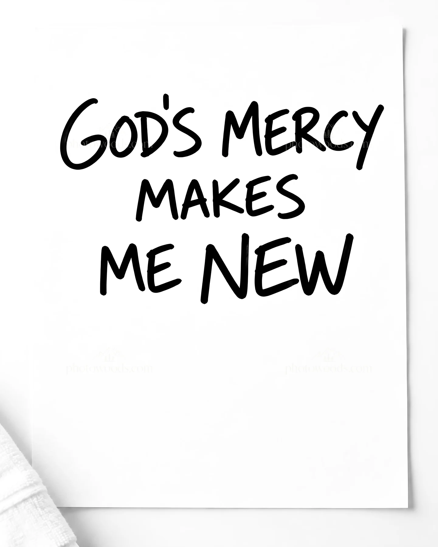 God's mercy makes me new - AI-generated stock image