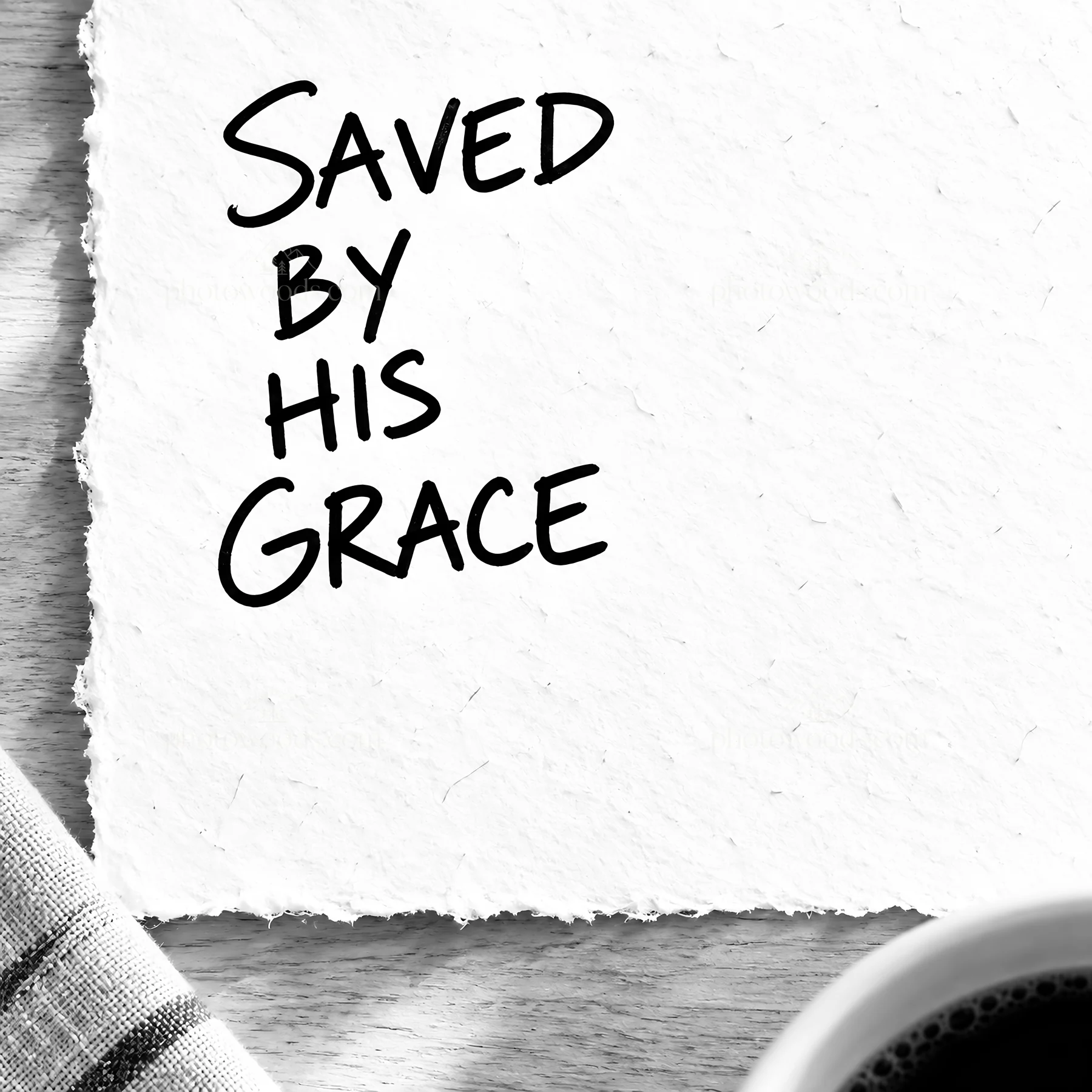 Jesus Christ message of salvation through grace - AI-generated stock image