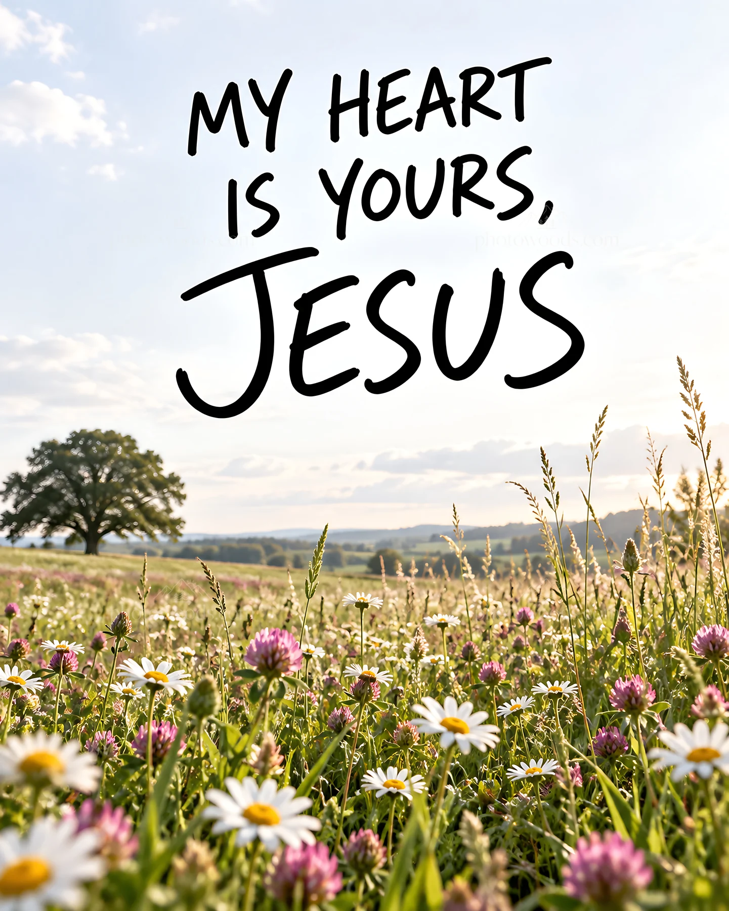 My heart is yours, Jesus - AI-generated stock image
