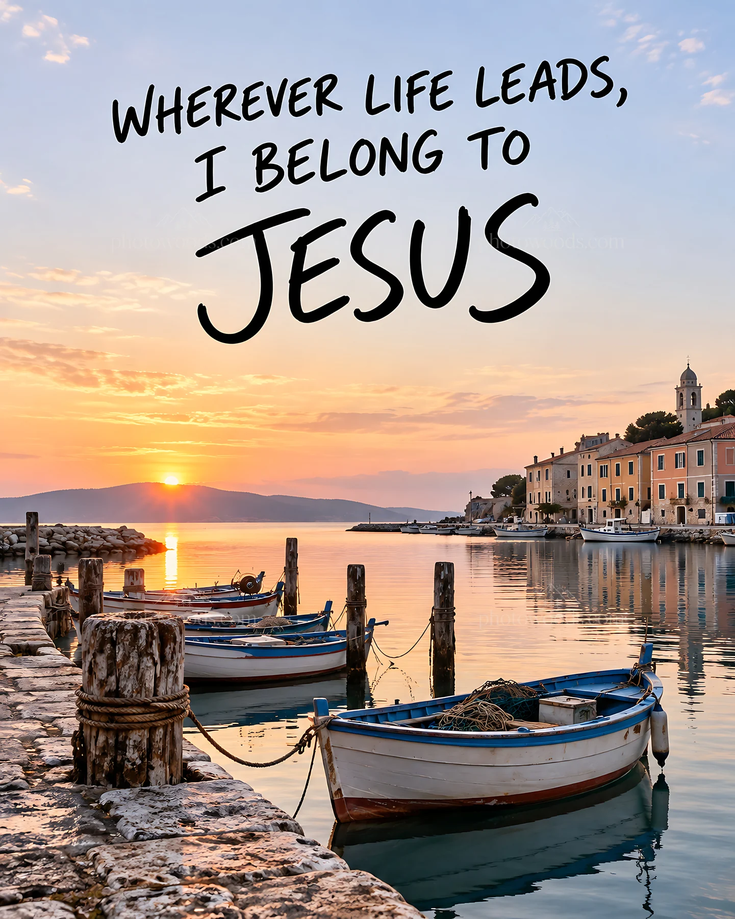 Jesus Christ belongs to me wherever life leads - AI-generated stock image