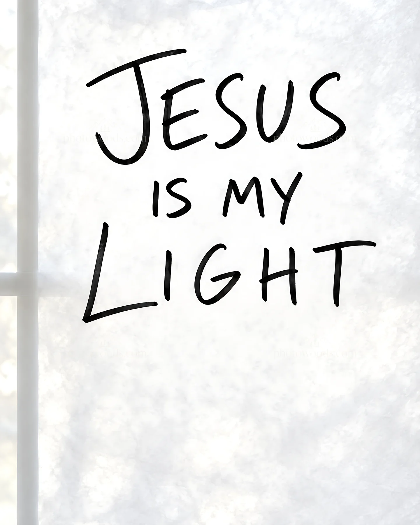 Jesus Christ shares light and inspiration - AI-generated stock image