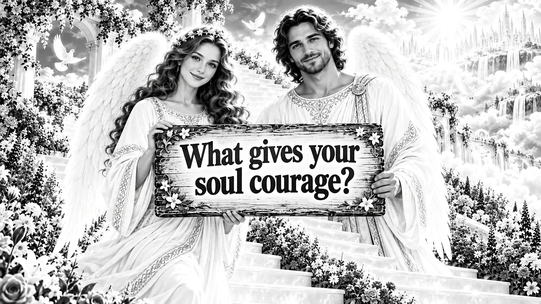 Jesus Christ encouraging reflection on spiritual courage - AI-generated stock image