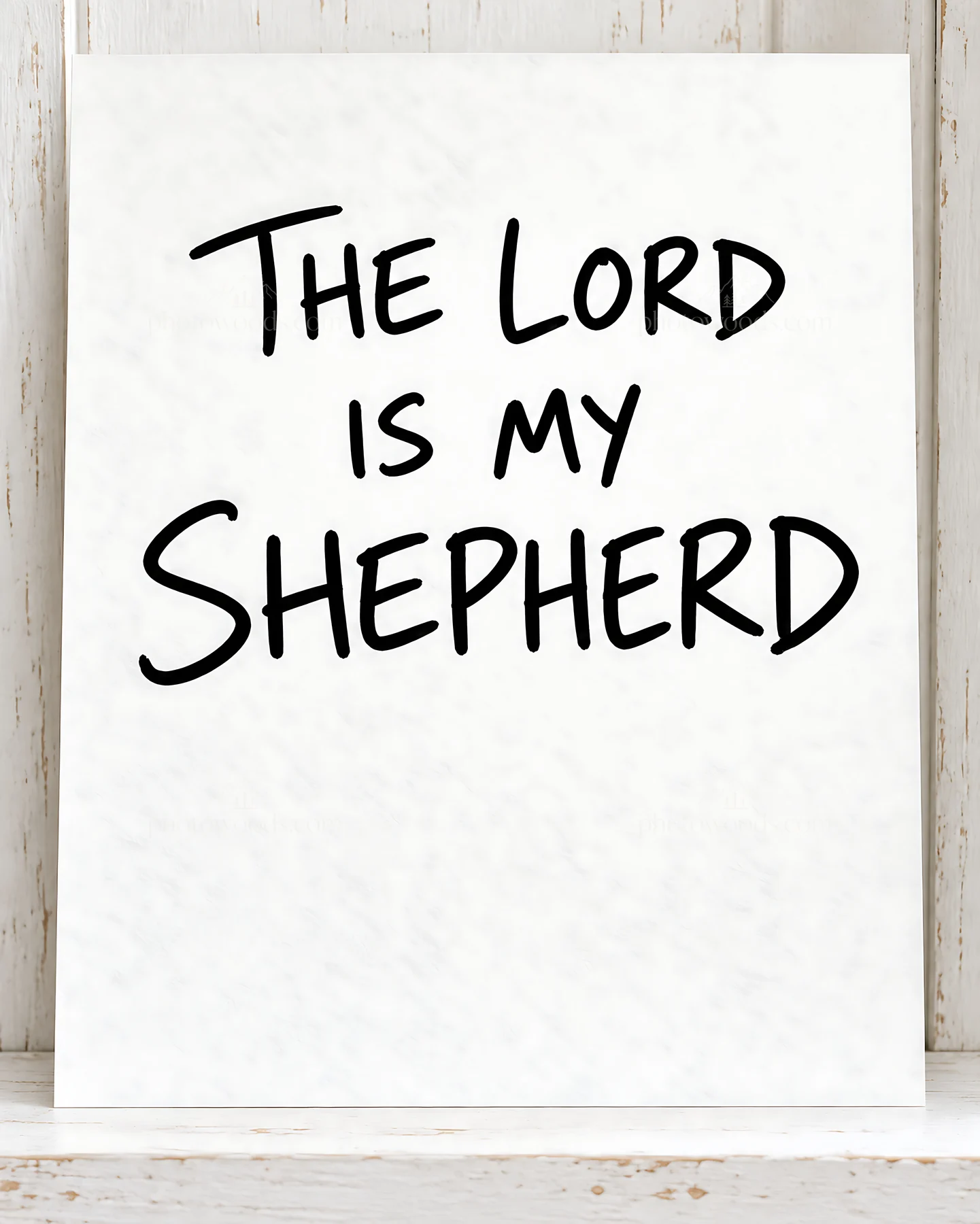 Jesus Christ as the Good Shepherd with comforting words - AI-generated stock image