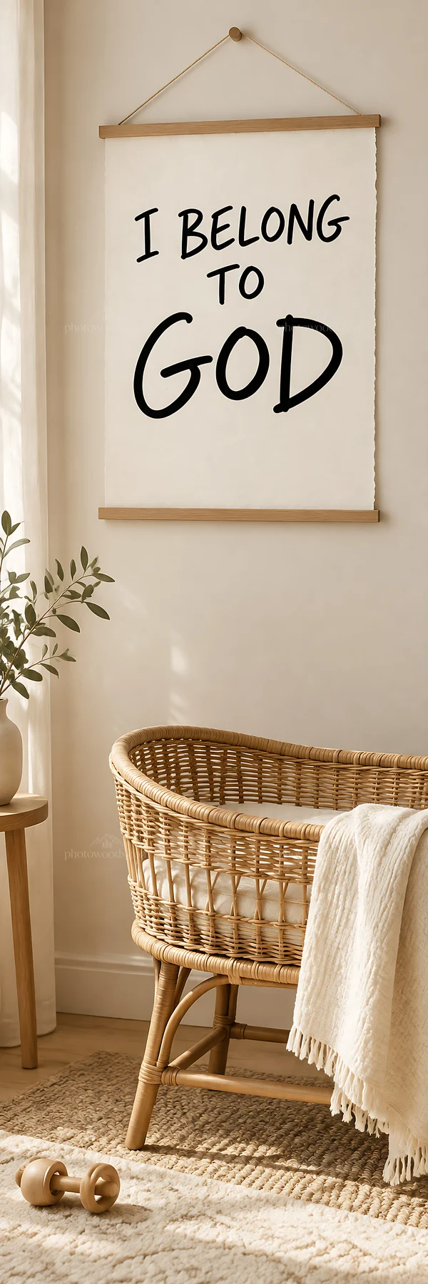 Jesus Christ in a home setting with a devotional message - AI-generated stock image