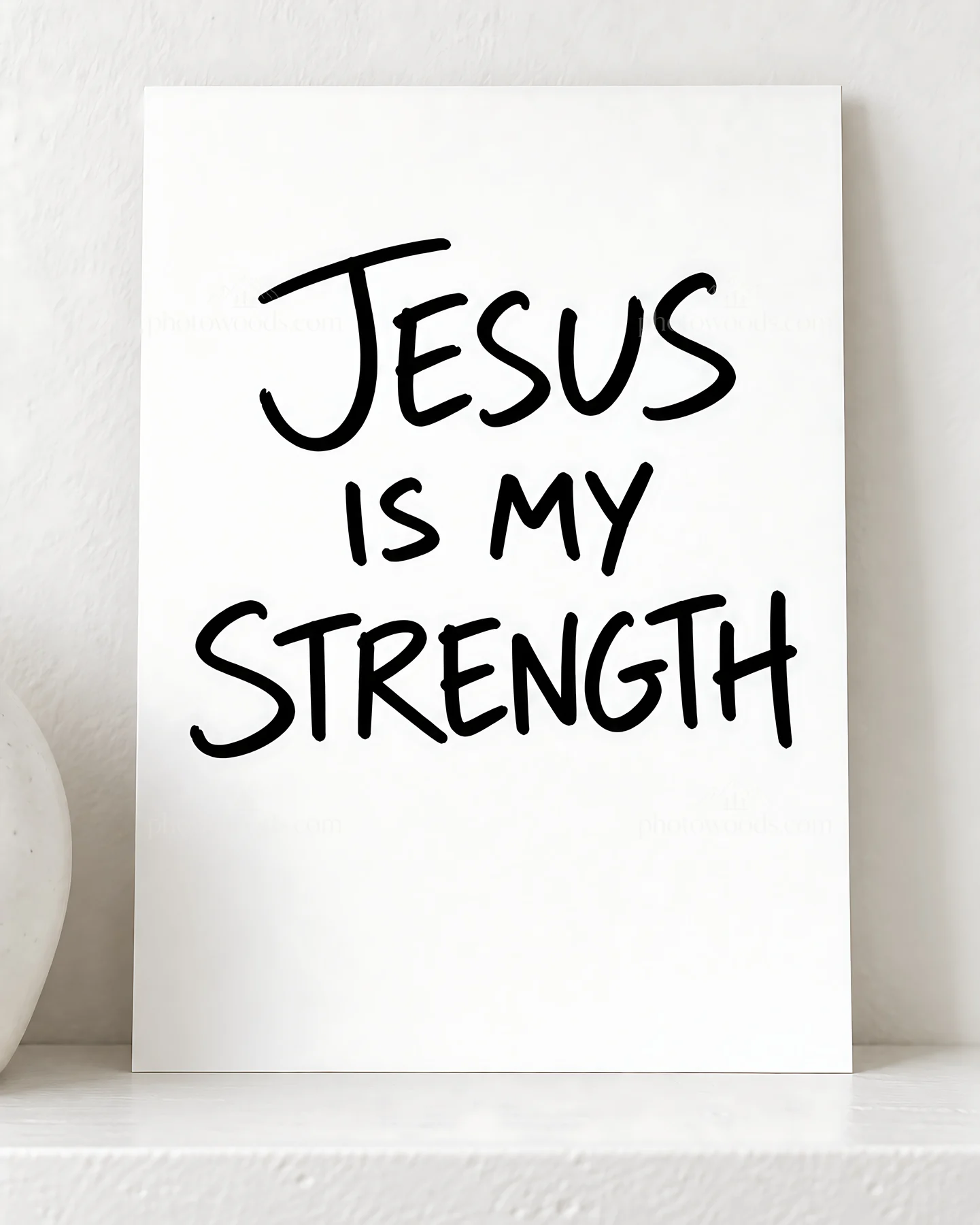 Jesus Christ offers strength in faith - AI-generated stock image