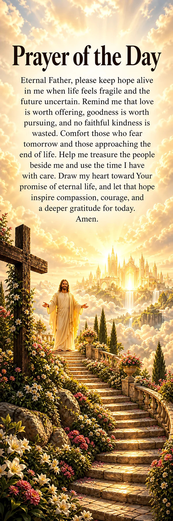 Jesus Christ comforting those in uncertainty - AI-generated stock image