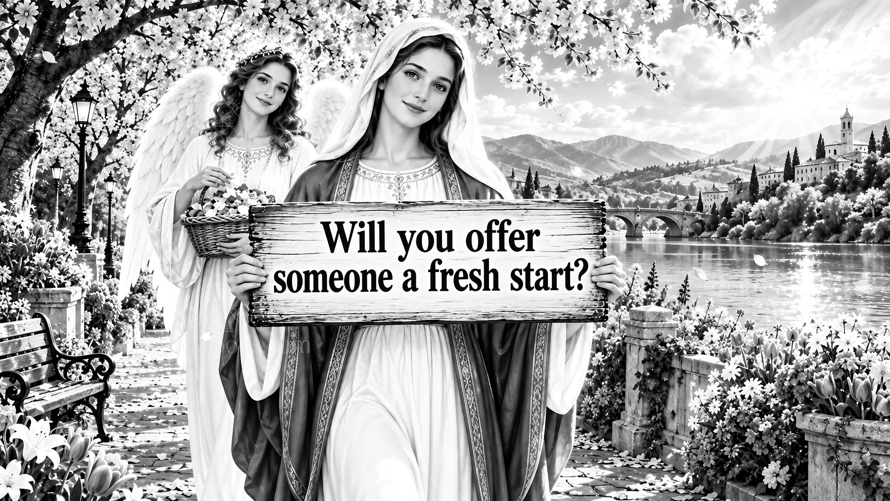 Jesus Christ offers hope through a fresh start - AI-generated stock image