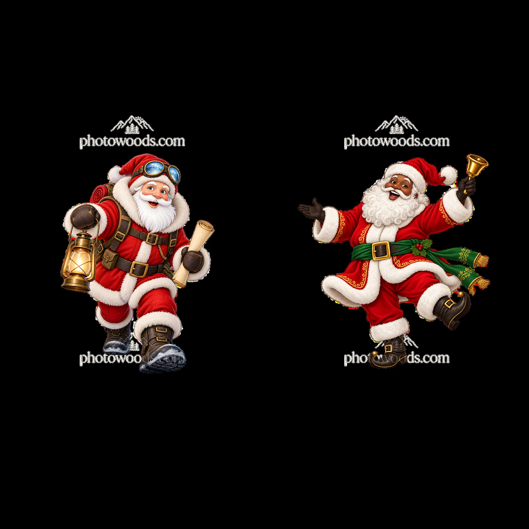 Two isolated cartoon figure stickers - AI-generated stock image