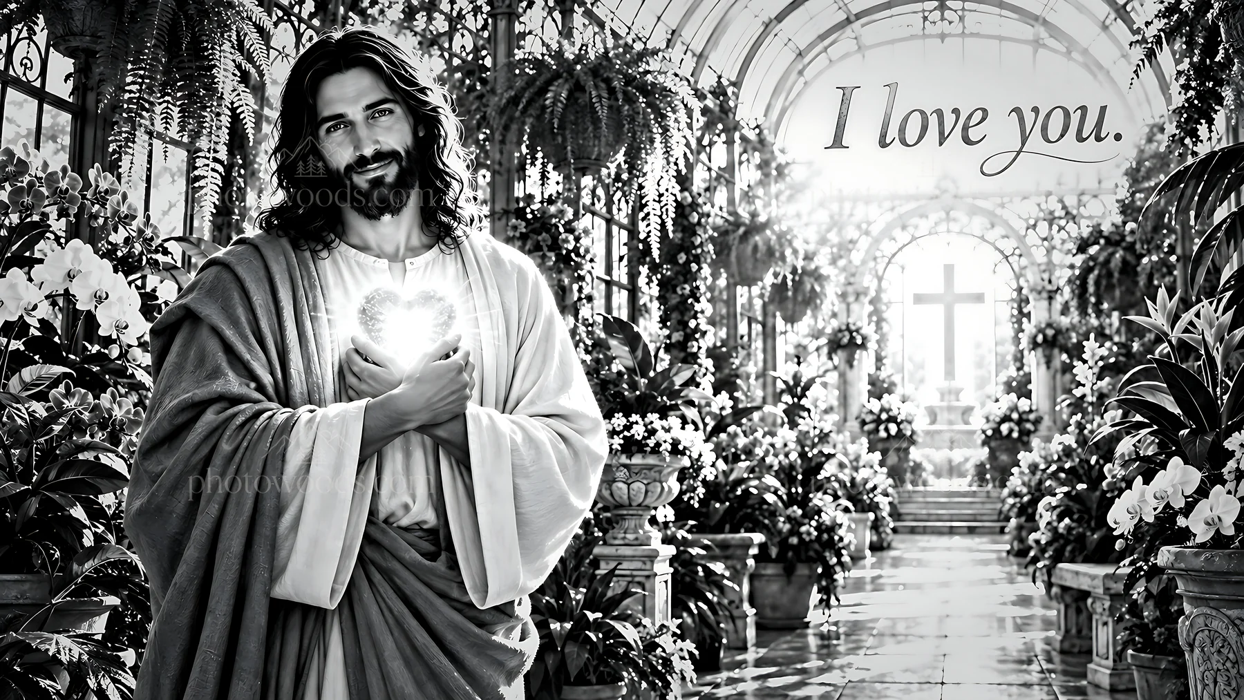 Love within the Glasshouse - AI-generated stock image