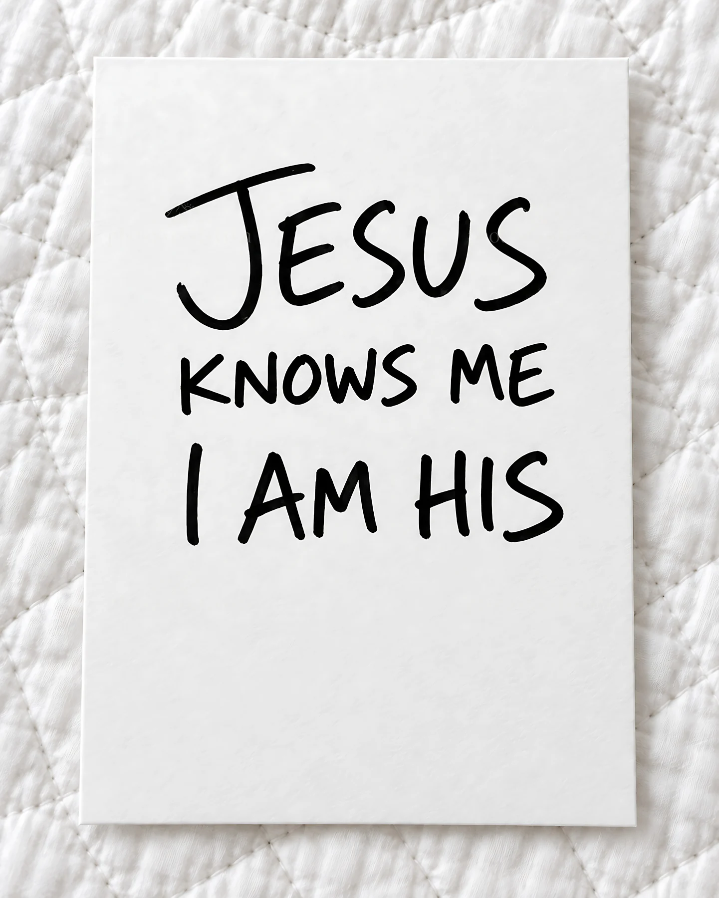 Jesus Christ knows me, I am his - AI-generated stock image