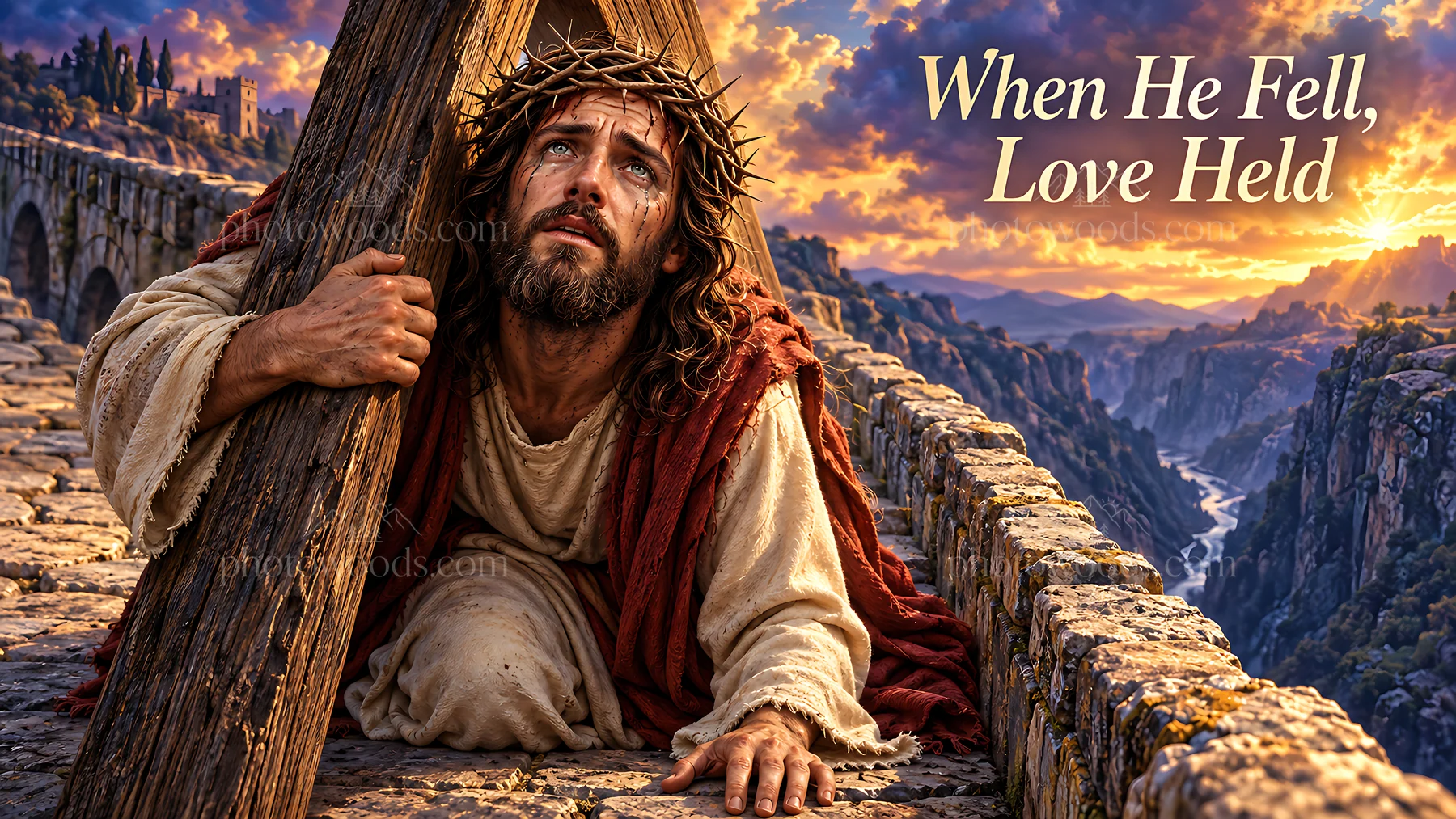 When he fell love held - AI-generated stock image