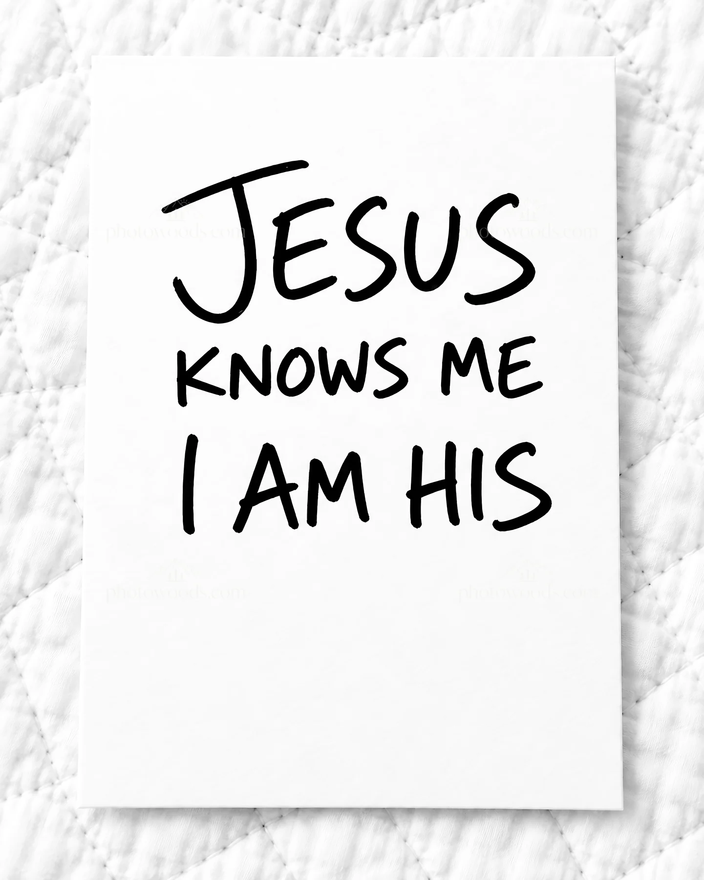 Jesus Christ knows me, I am his - AI-generated stock image
