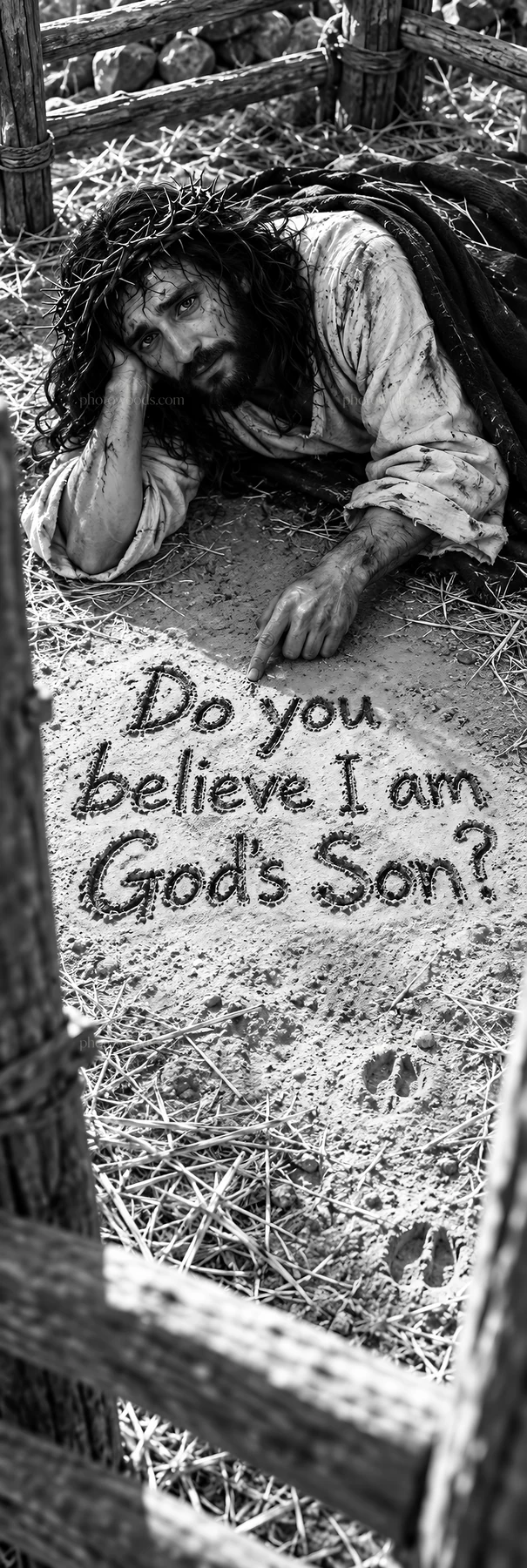 Jesus Christ asking, do you believe I am God's Son? - AI-generated stock image