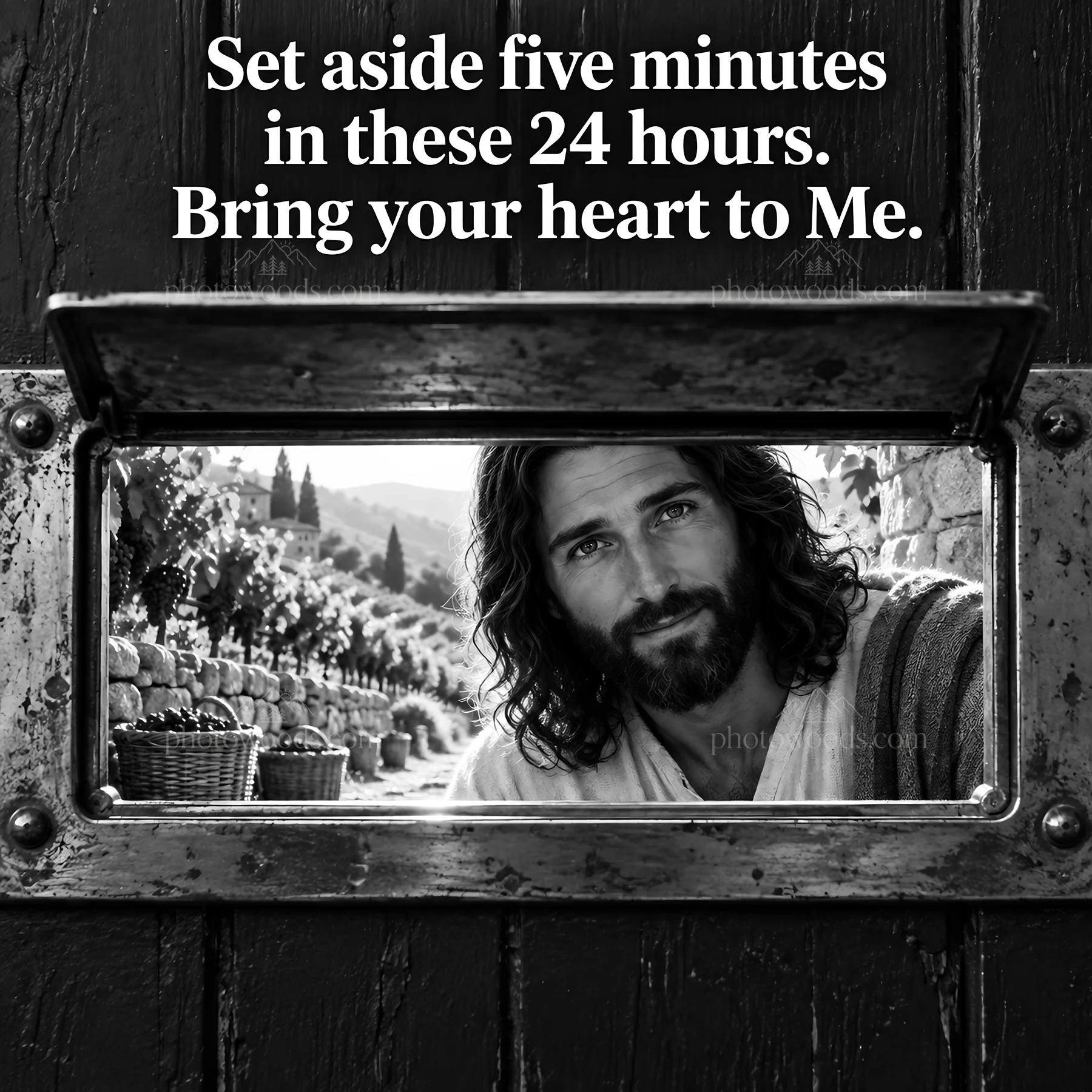 Jesus Christ invites you to set aside time for reflection - AI-generated stock image