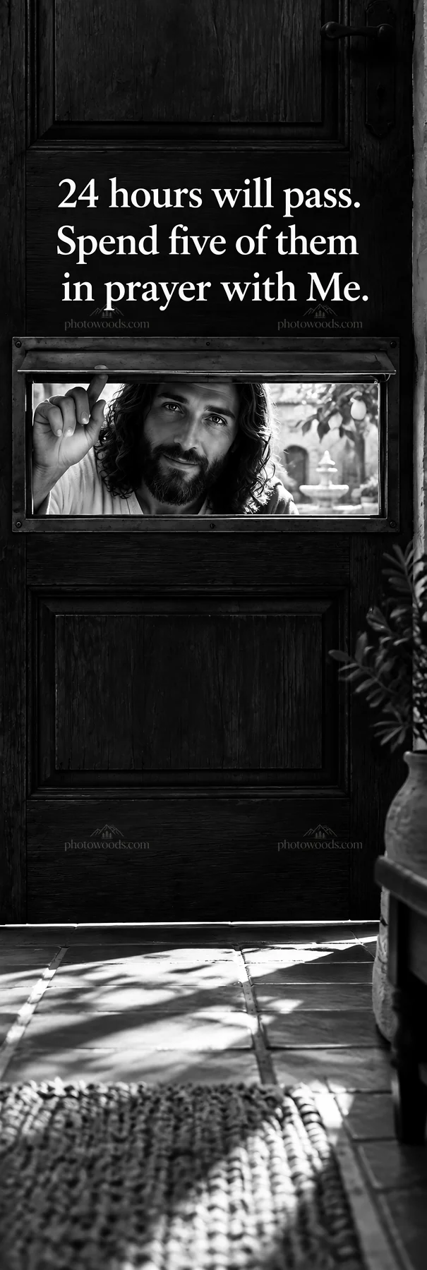 Jesus Christ invites to spend time in prayer - AI-generated stock image